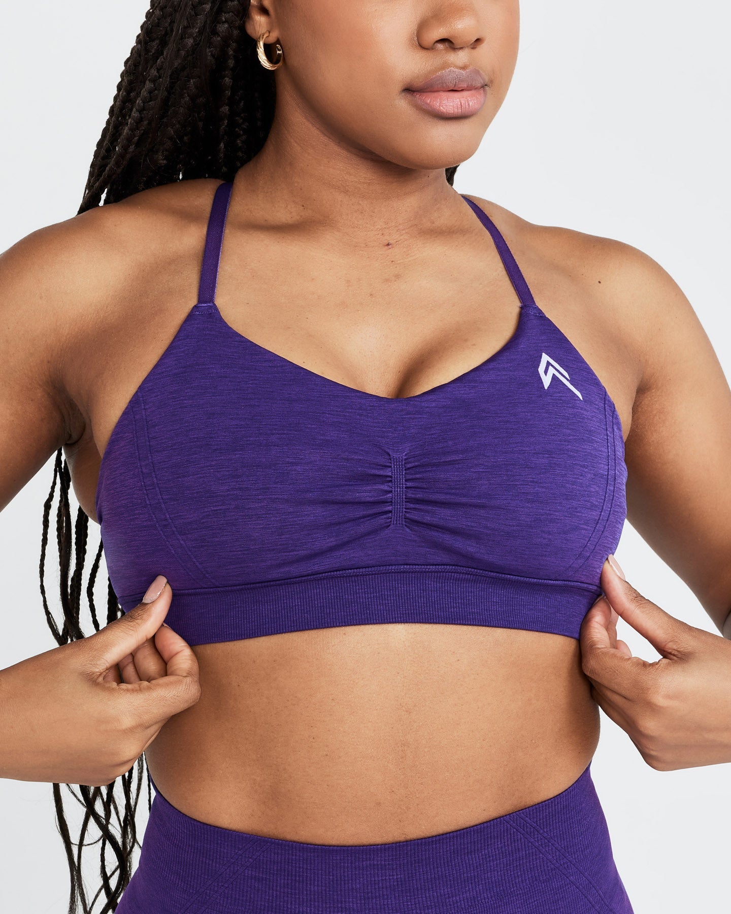 EffortlessLift Micro Bralette with White Logo | Amethyst - Image 4