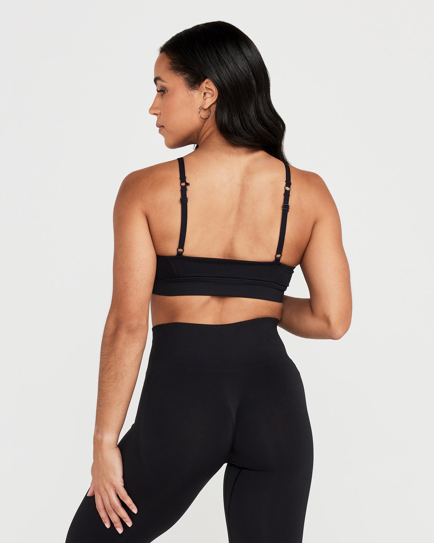 Alternative view of EffortlessLift Micro Bralette with White Logo | Black