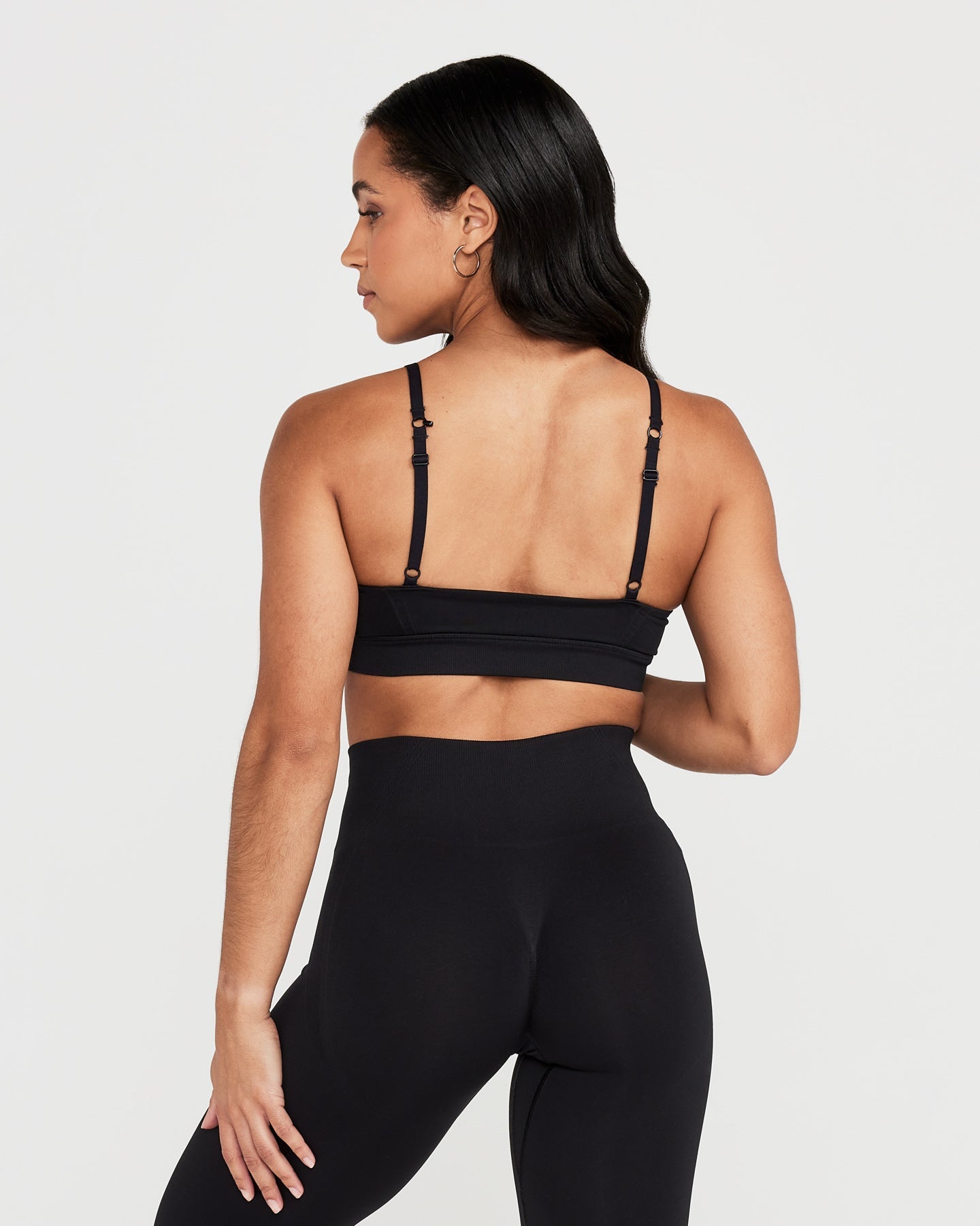 Alternative view of EffortlessLift Micro Bralette with White Logo | Black