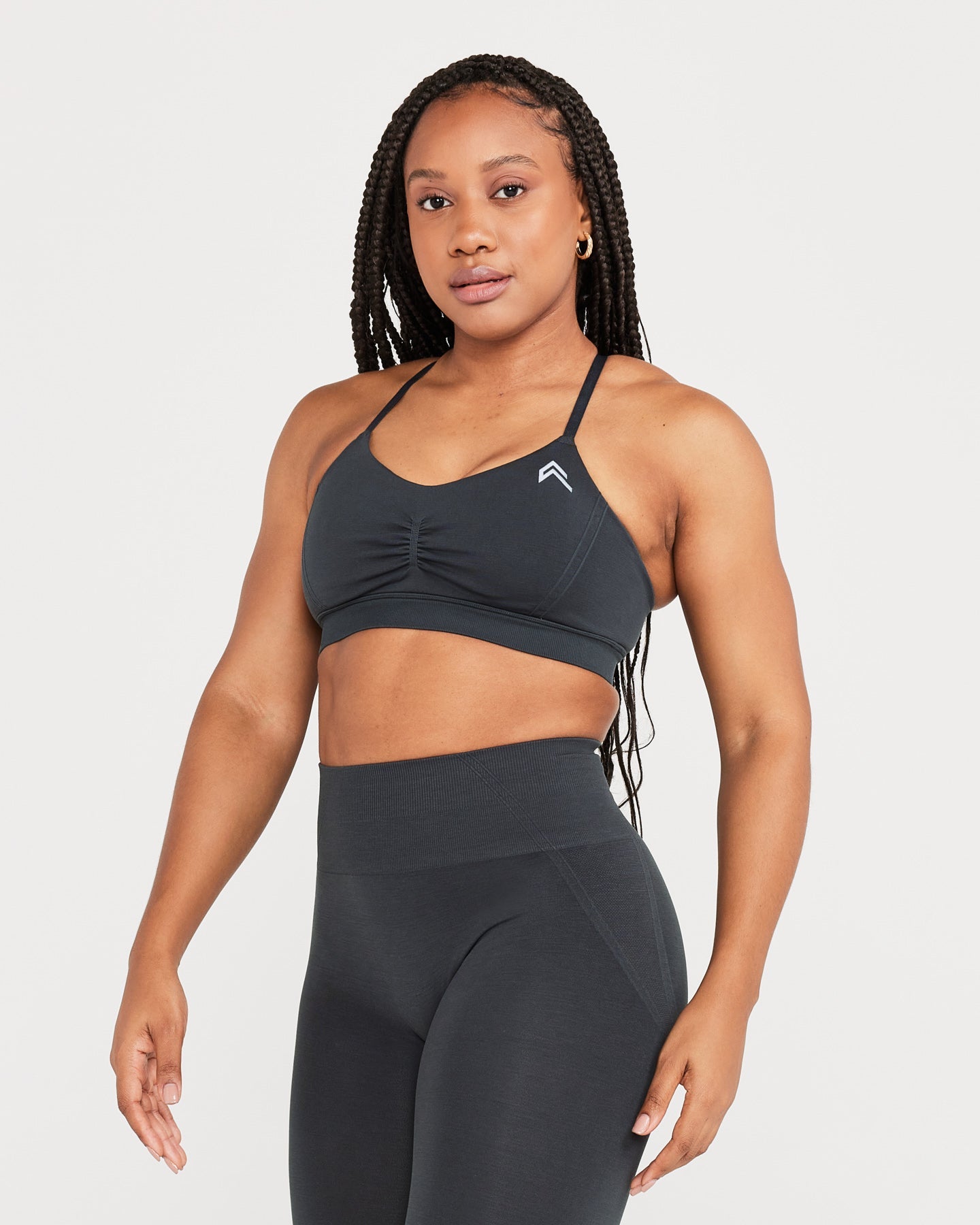EffortlessLift Micro Bralette with White Logo | Coal - Image 3