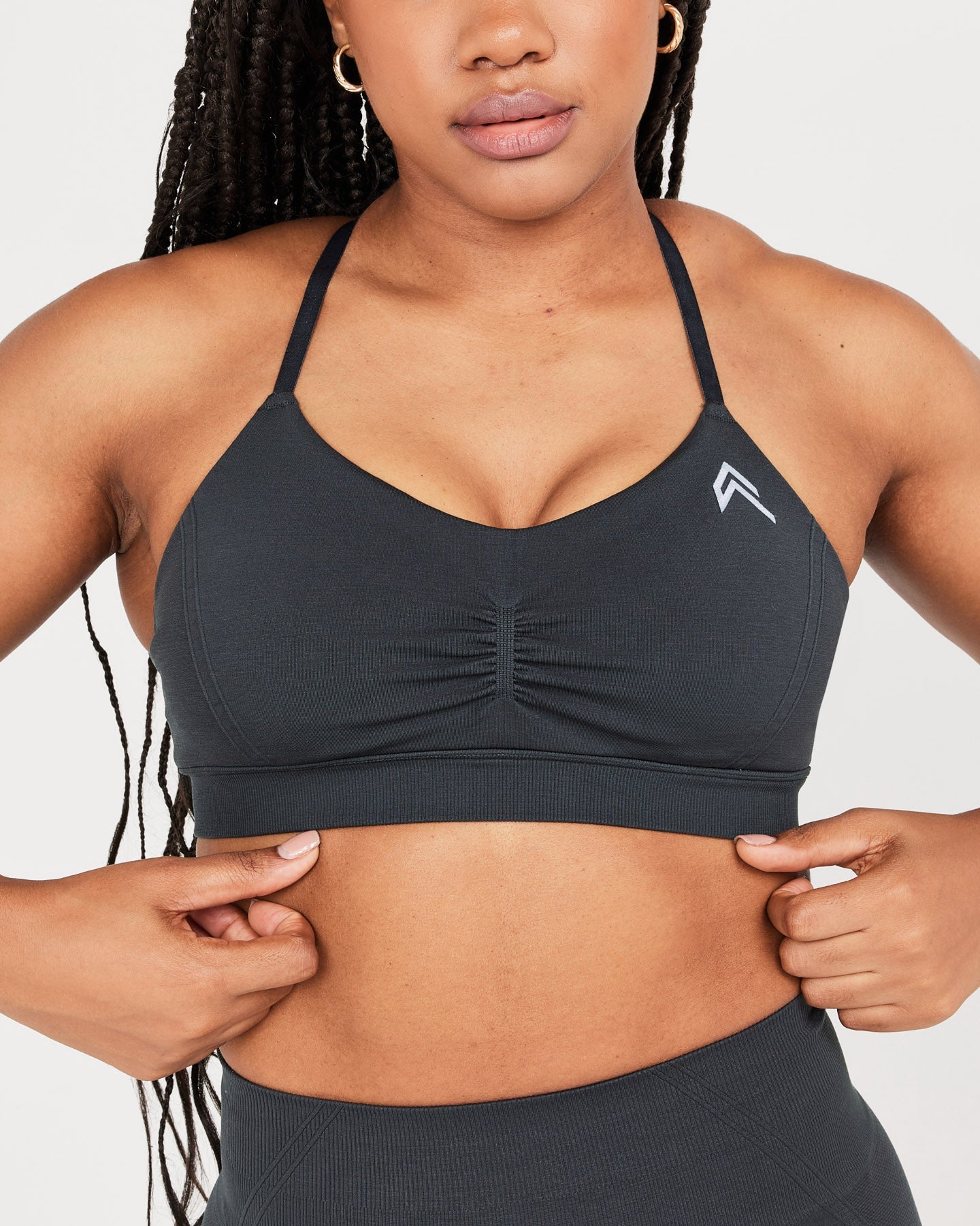 EffortlessLift Micro Bralette with White Logo | Coal - Image 4