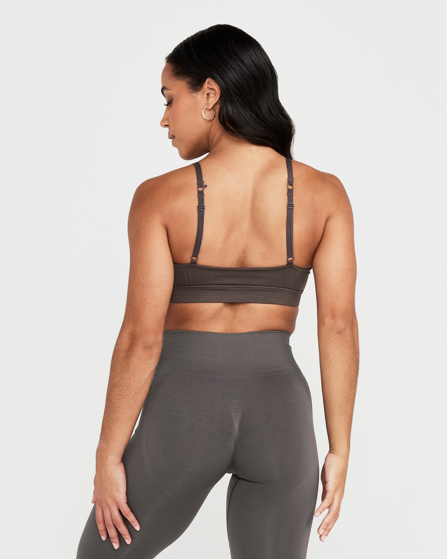Alternative view of EffortlessLift Micro Bralette with White Logo | Deep Taupe