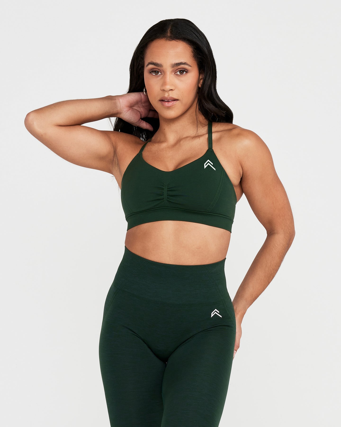 EffortlessLift Micro Bralette with White Logo | Evergreen