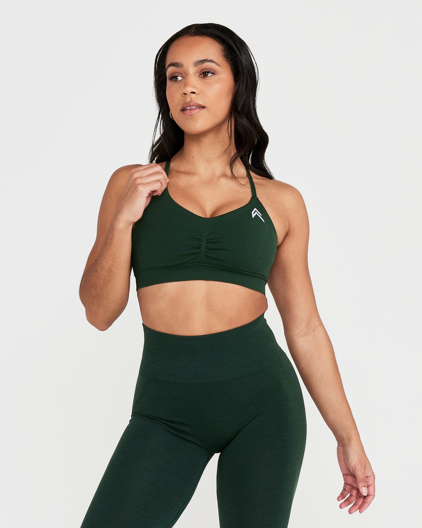 EffortlessLift Micro Bralette with White Logo | Evergreen