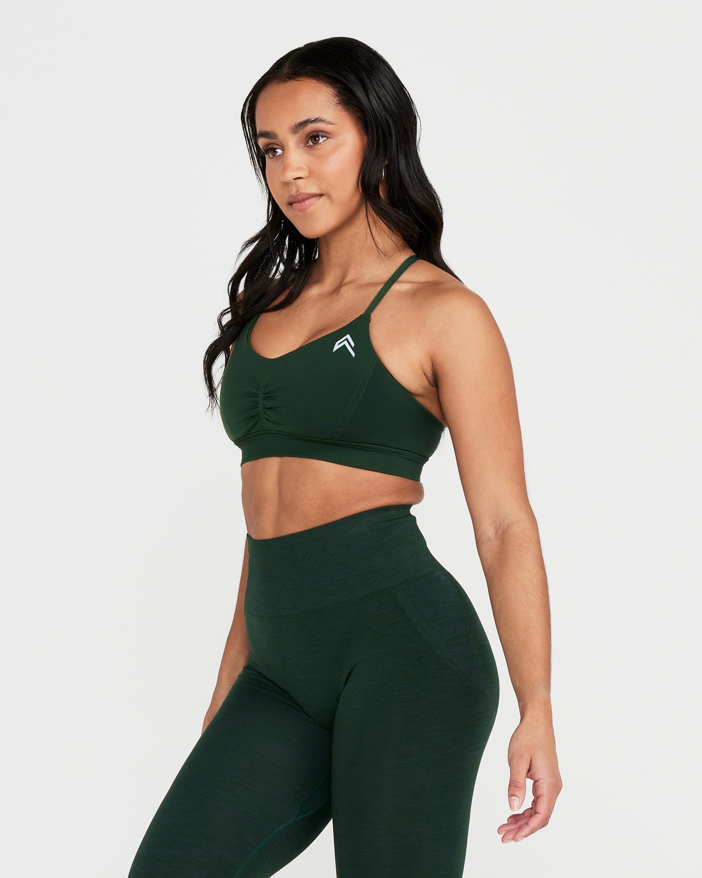 EffortlessLift Micro Bralette with White Logo | Evergreen - Image 3