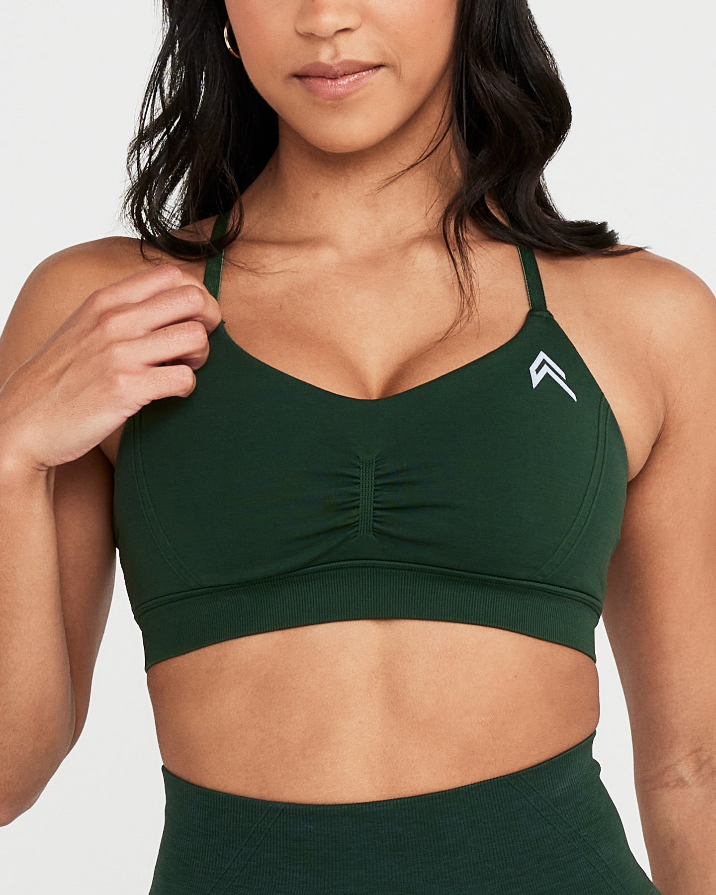 EffortlessLift Micro Bralette with White Logo | Evergreen - Image 4