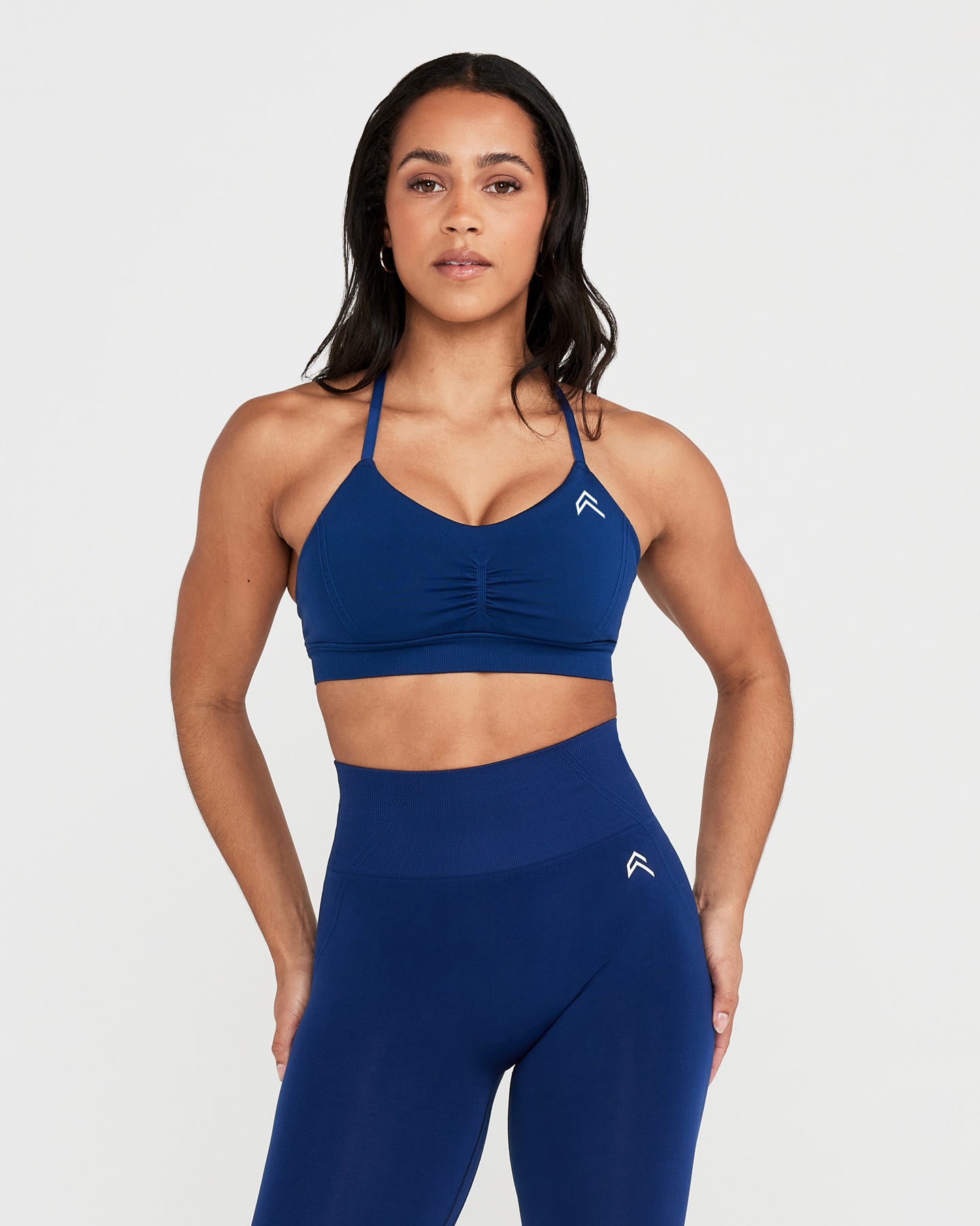EffortlessLift Micro Bralette with White Logo | Midnight