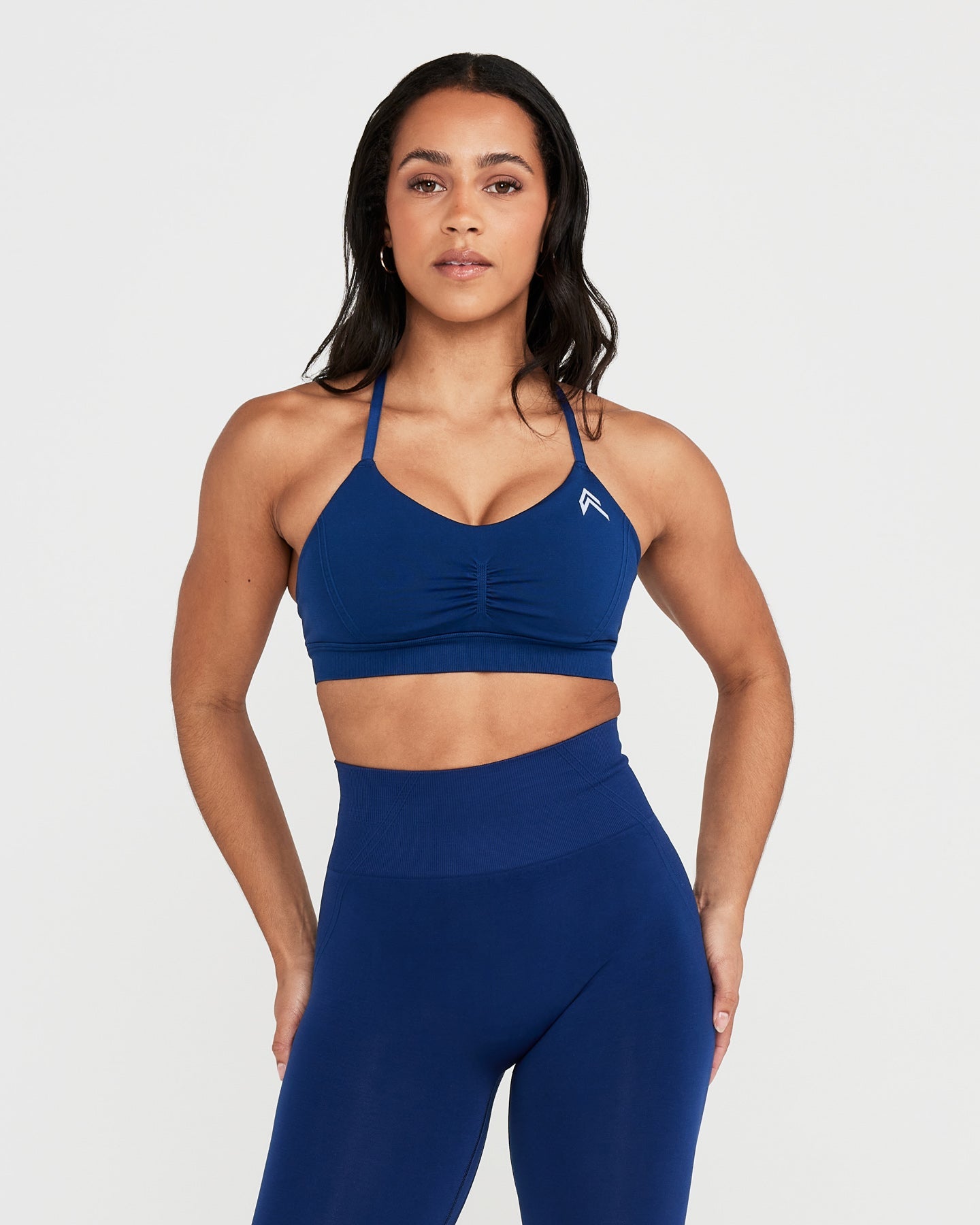 EffortlessLift Micro Bralette with White Logo | Midnight