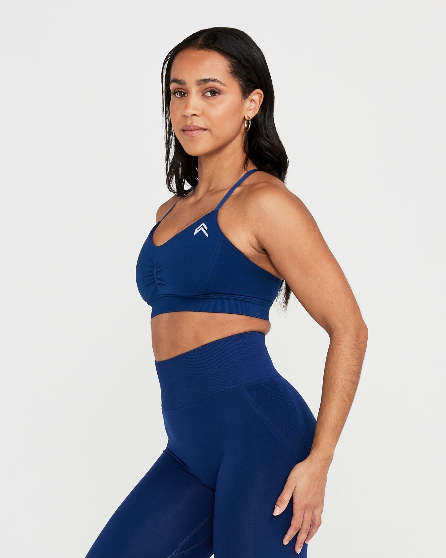 EffortlessLift Micro Bralette with White Logo | Midnight - Image 3