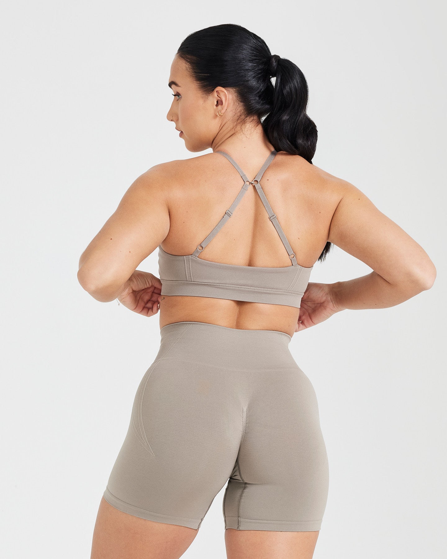 Alternative view of EffortlessLift Micro Bralette with White Logo | Minky