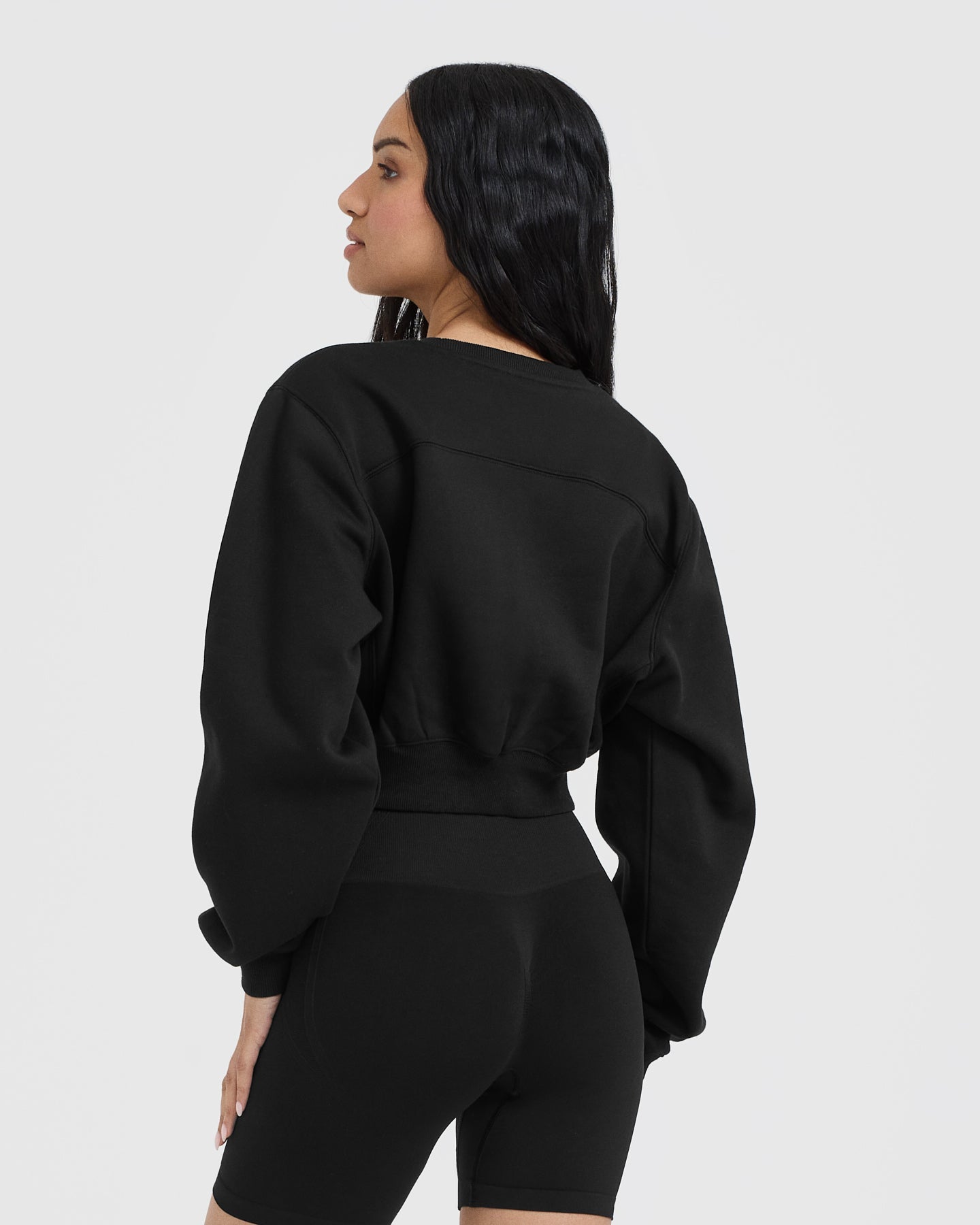 Alternative view of Foundations Crop Sweatshirt | Black