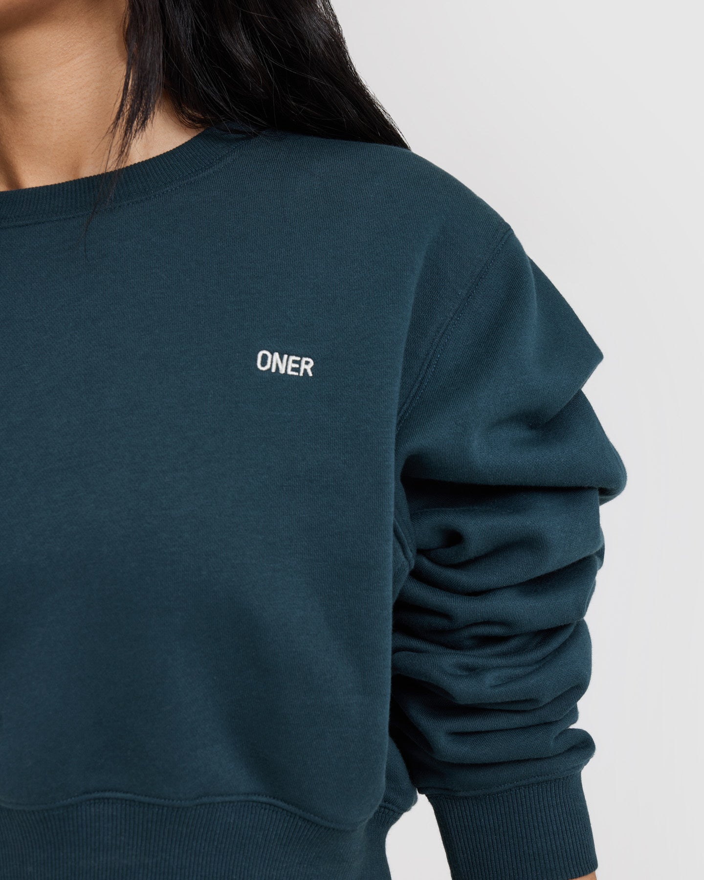 Foundations Crop Sweatshirt | Oil Blue - Image 5