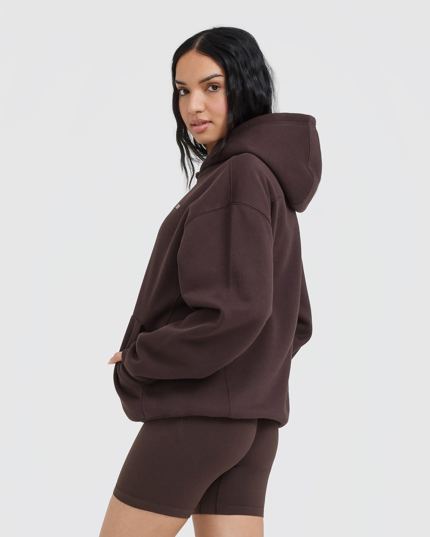Alternative view of Foundations Hoodie | Plum Brown