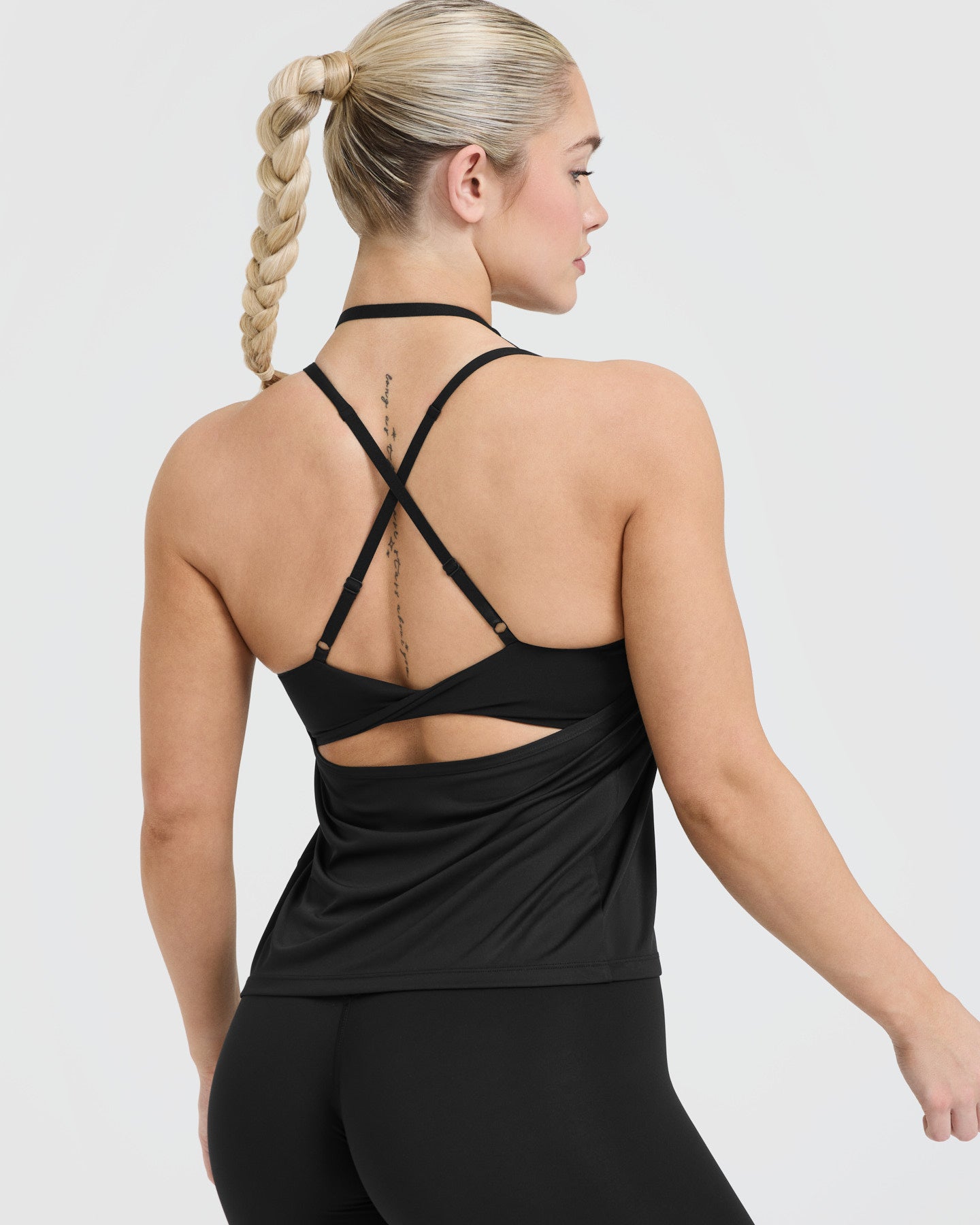 Go To High Neck Loose Crop Vest | Black - Image 5