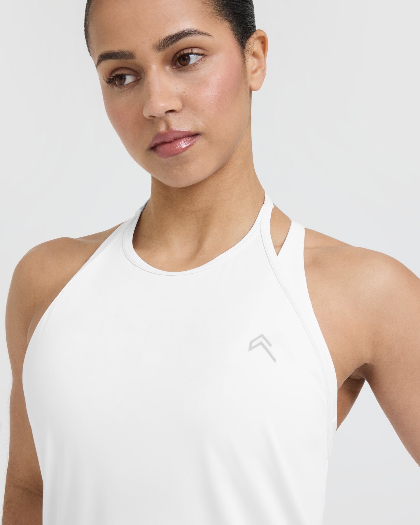 Go To High Neck Loose Crop Vest | White - Image 4