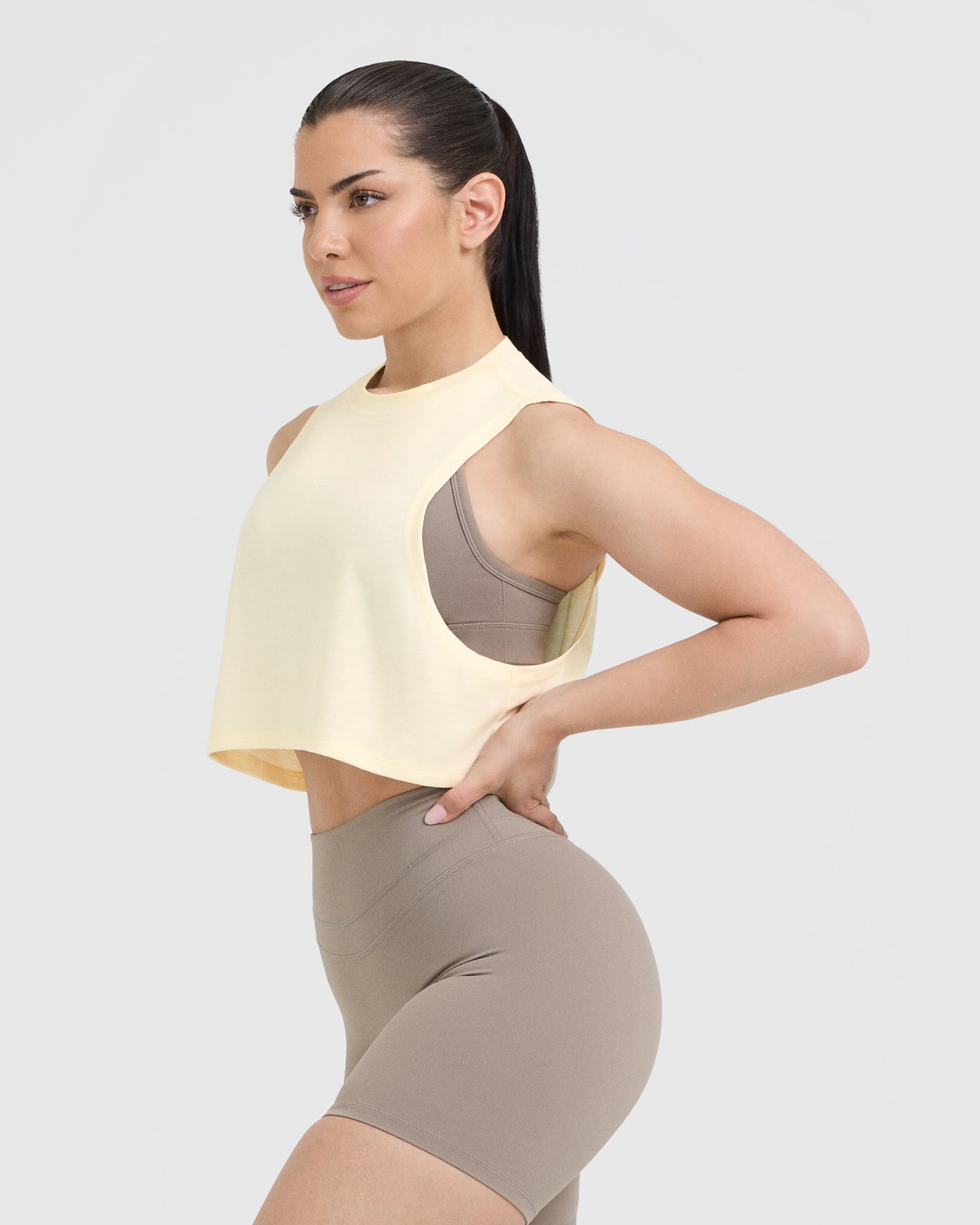 Go To Muscle Crop Tank | Off White - Image 3