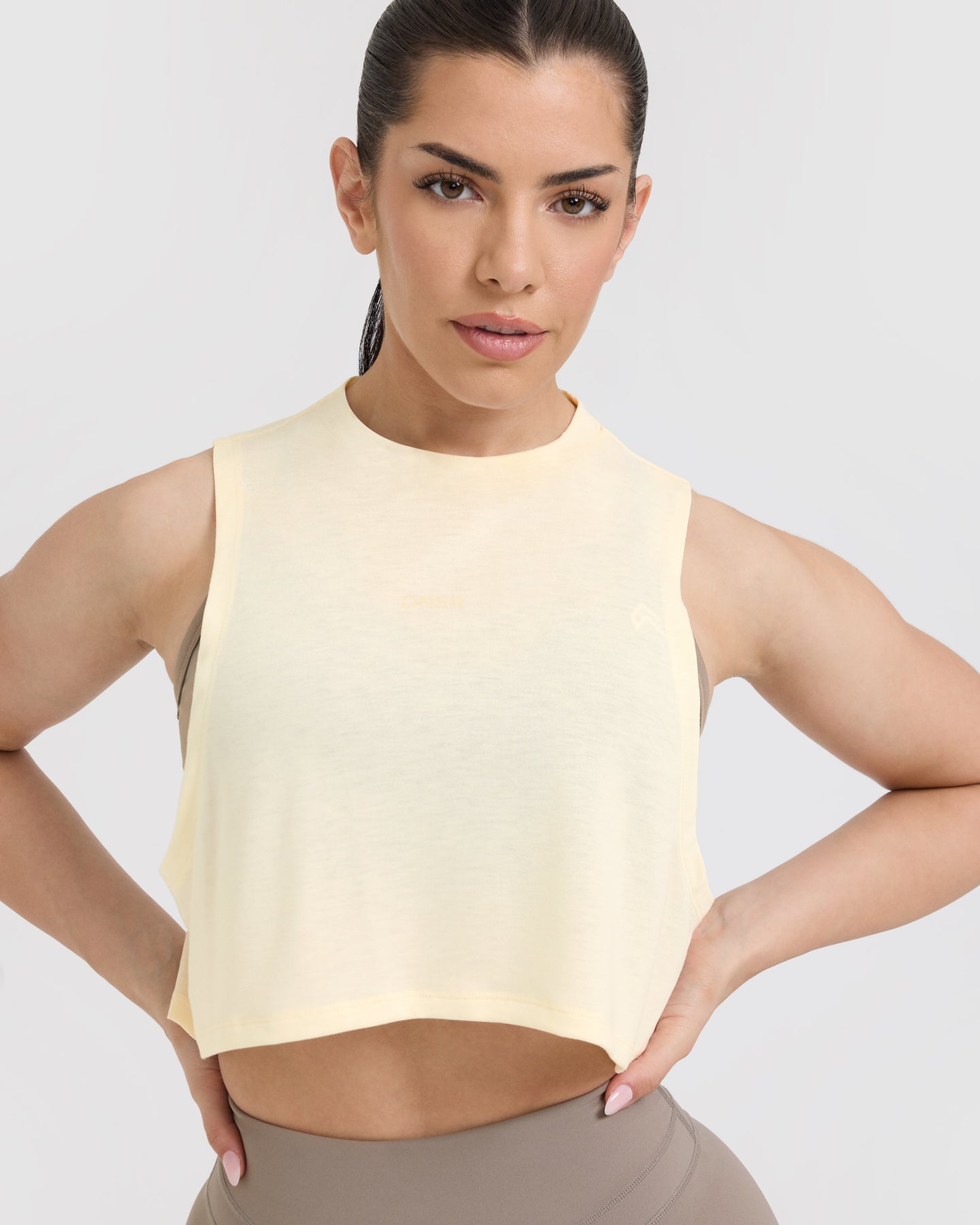 Go To Muscle Crop Tank | Off White - Image 4