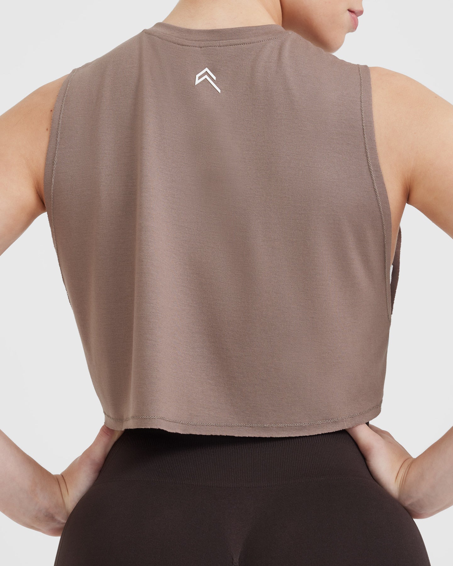 Go To Muscle Crop Vest | Cool Brown - Image 5