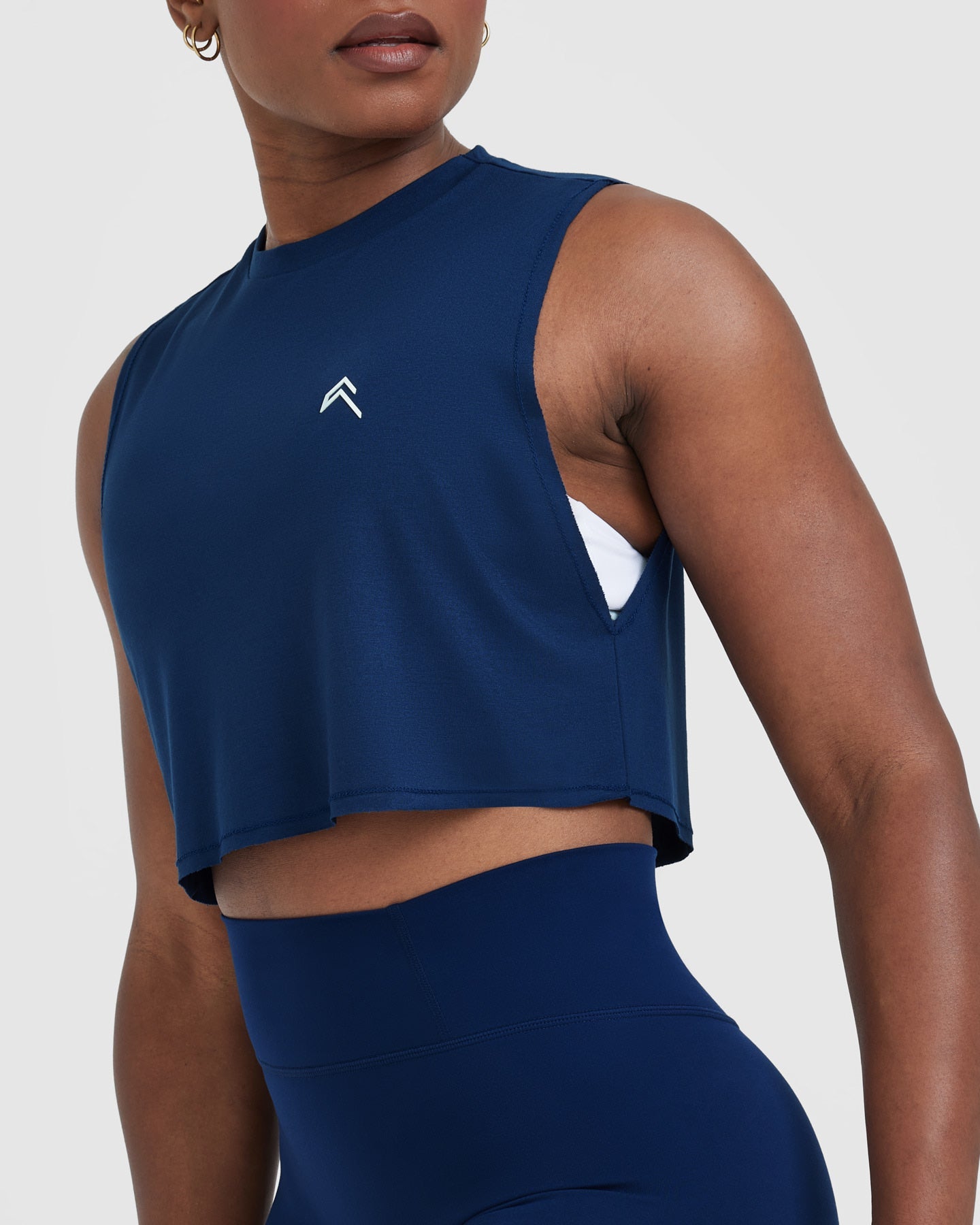 Go To Muscle Crop Vest | Midnight Blue - Image 4