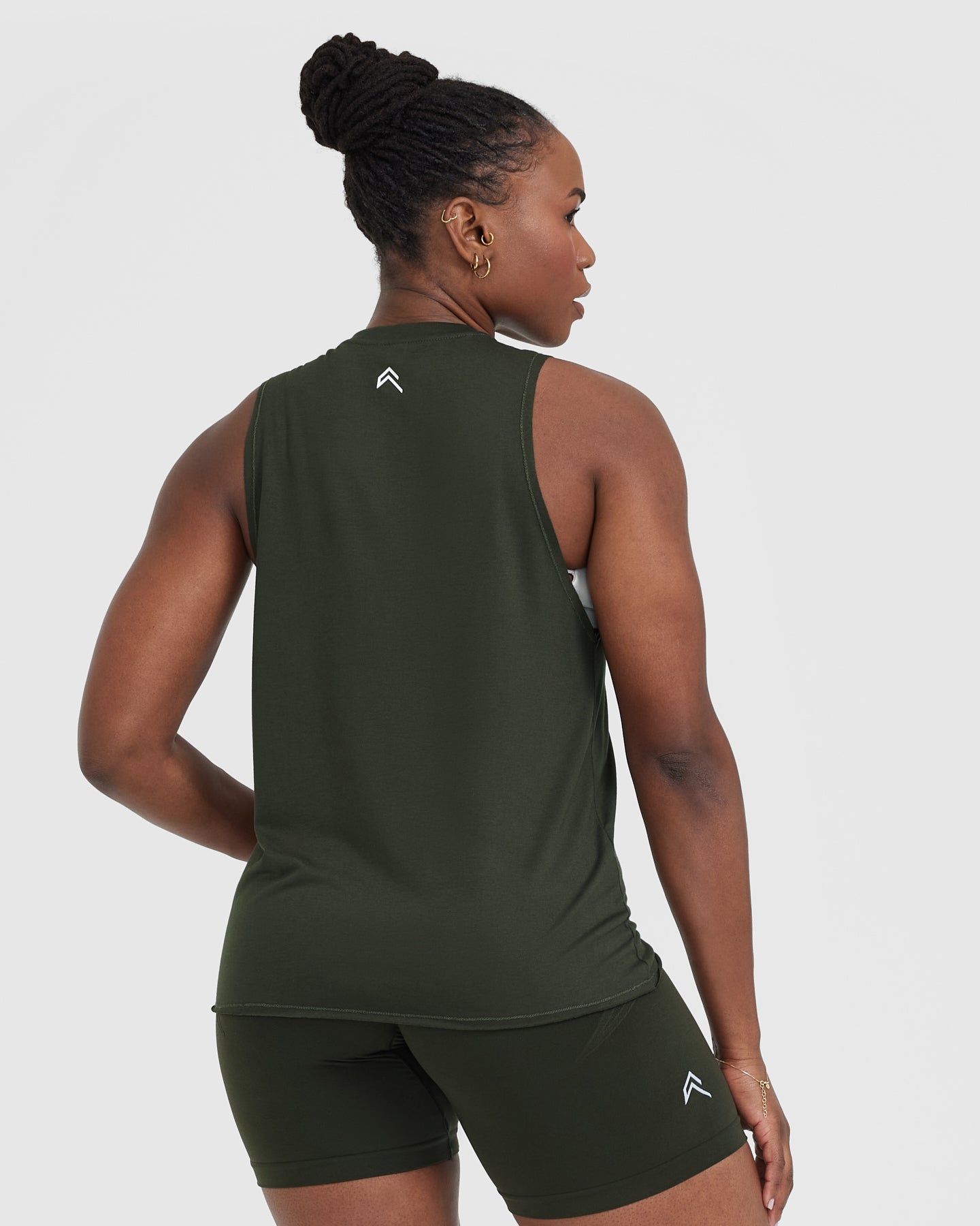Go To Muscle Vest | Khaki Green - Image 2