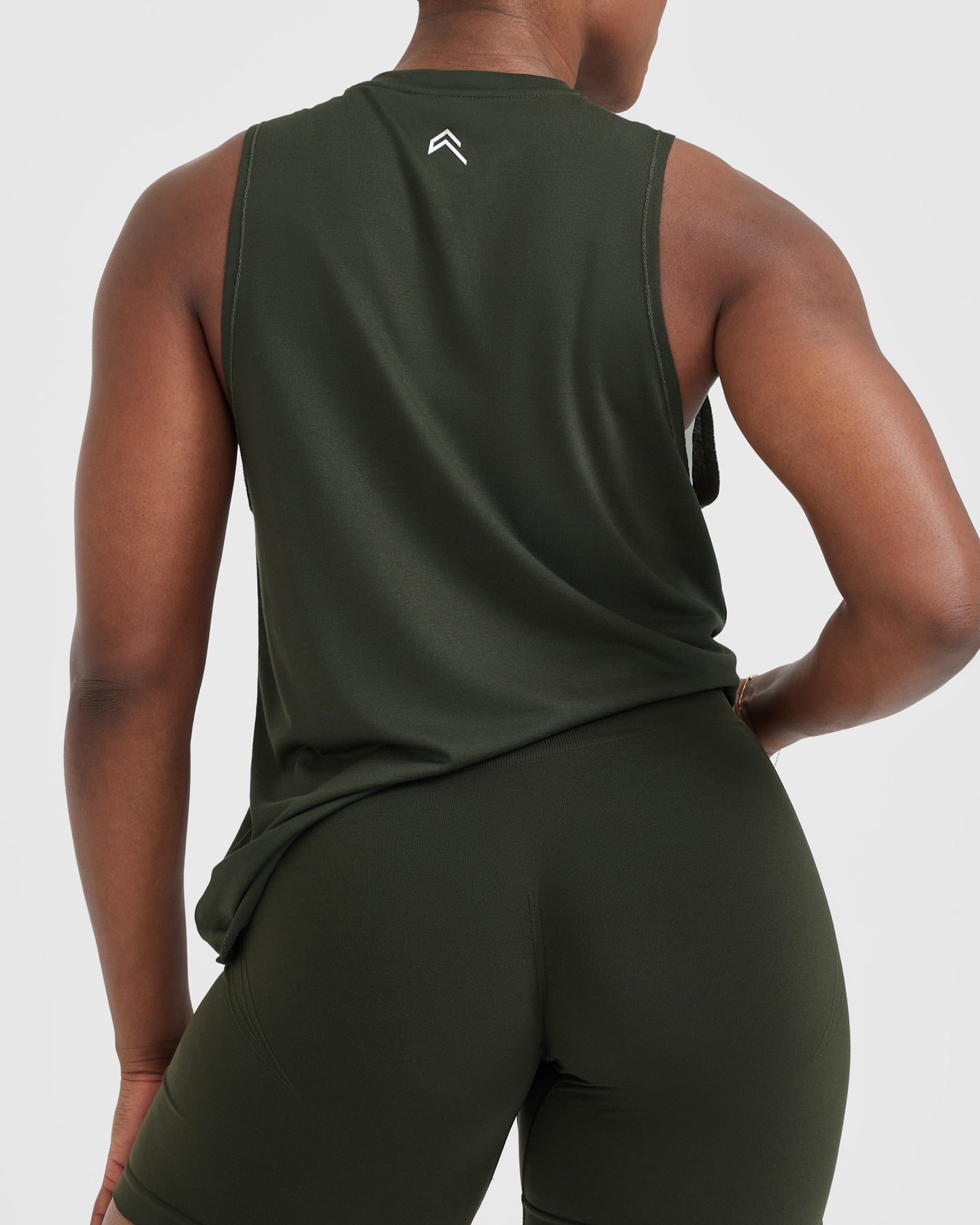 Go To Muscle Vest | Khaki Green - Image 5