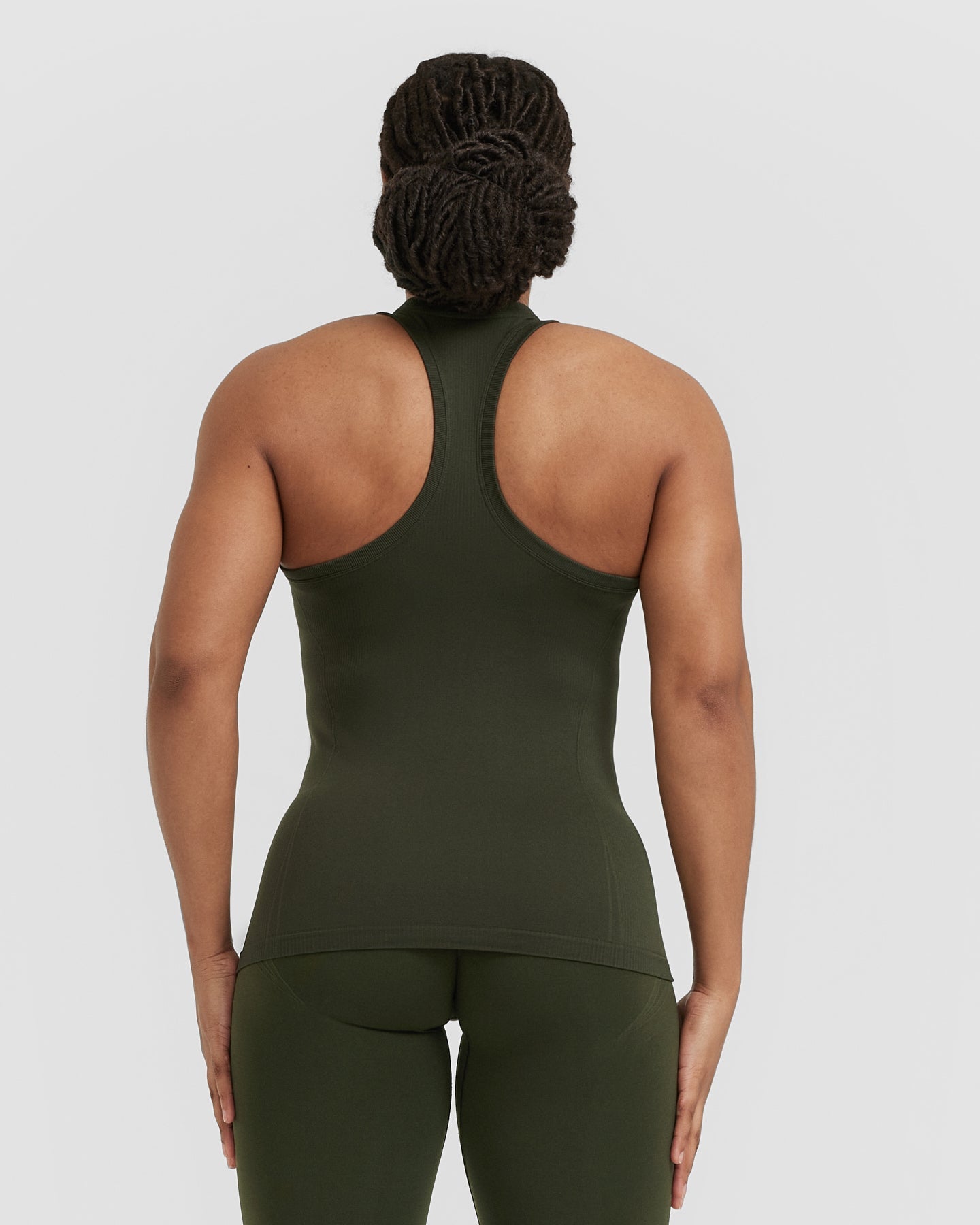 Go To Seamless Fitted High Neck Vest | Khaki - Image 2
