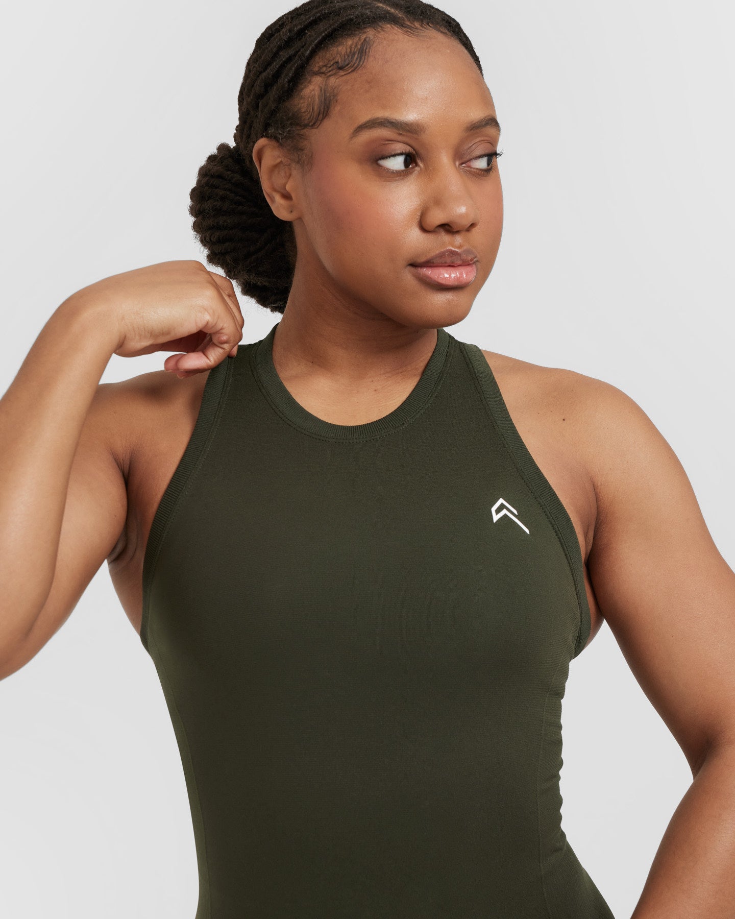 Go To Seamless Fitted High Neck Vest | Khaki - Image 4