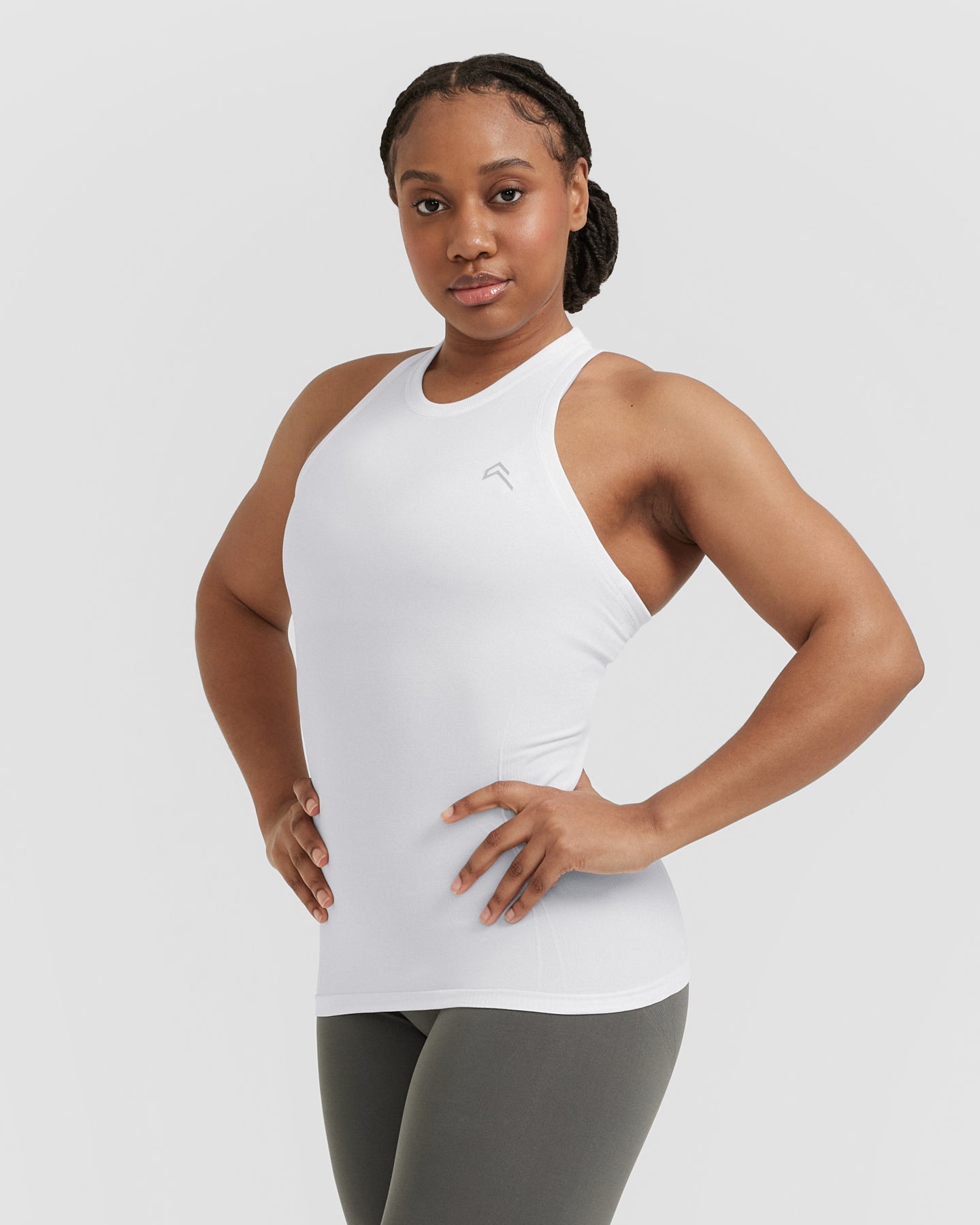 Go To Seamless Fitted High Neck Vest | White - Image 3