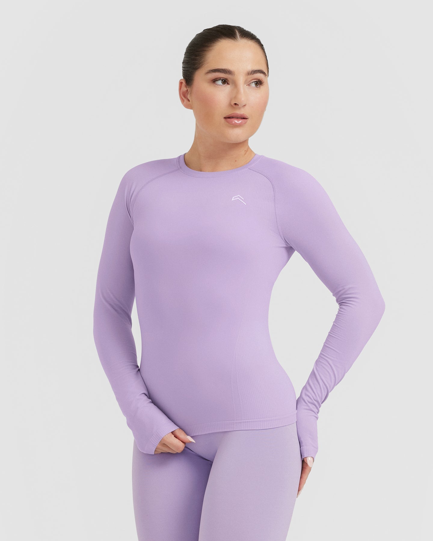 Go To Seamless Fitted Long Sleeve Top | Wisteria Purple - Image 3