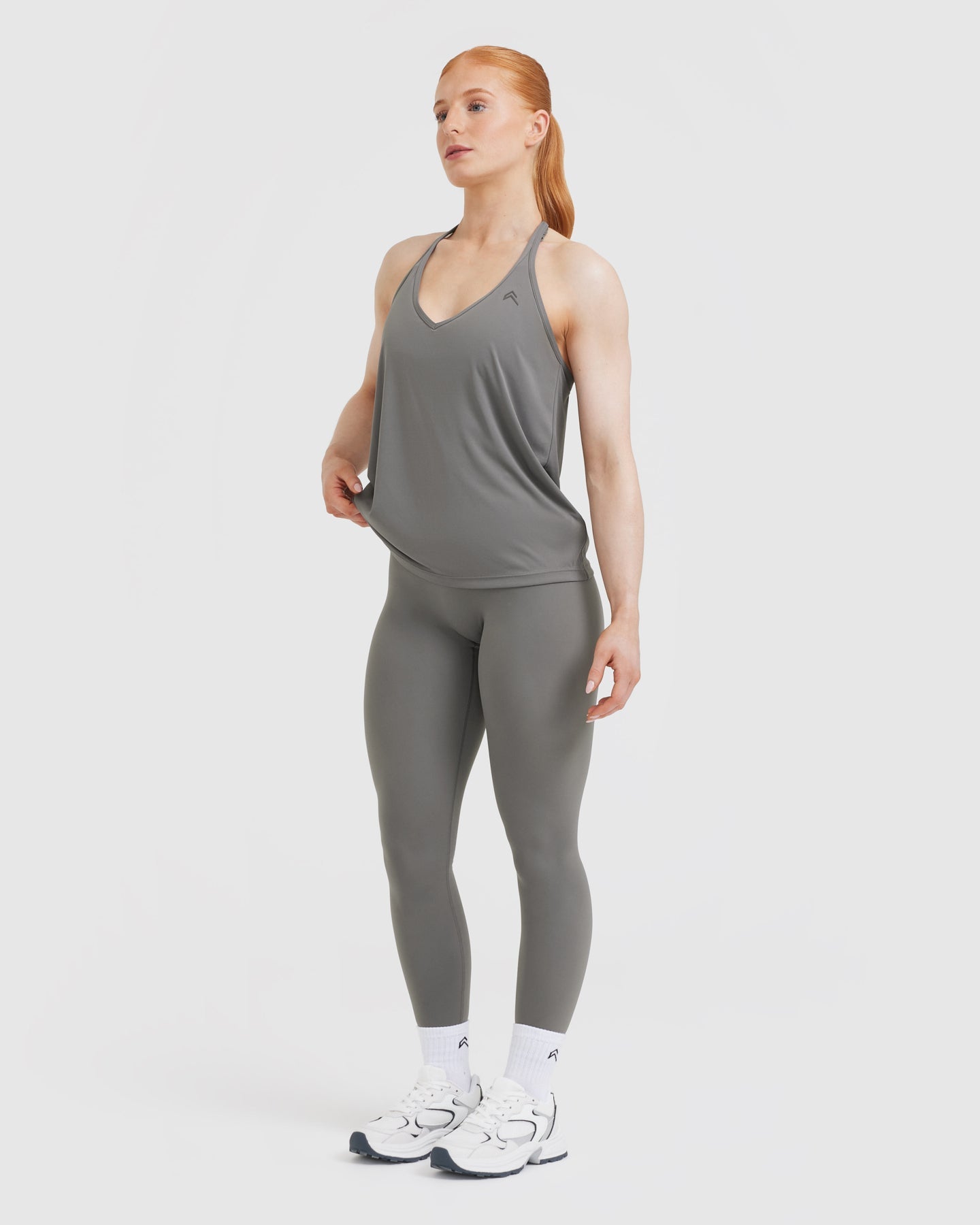 Go To Strappy Loose Vest | Ash Grey - Image 3