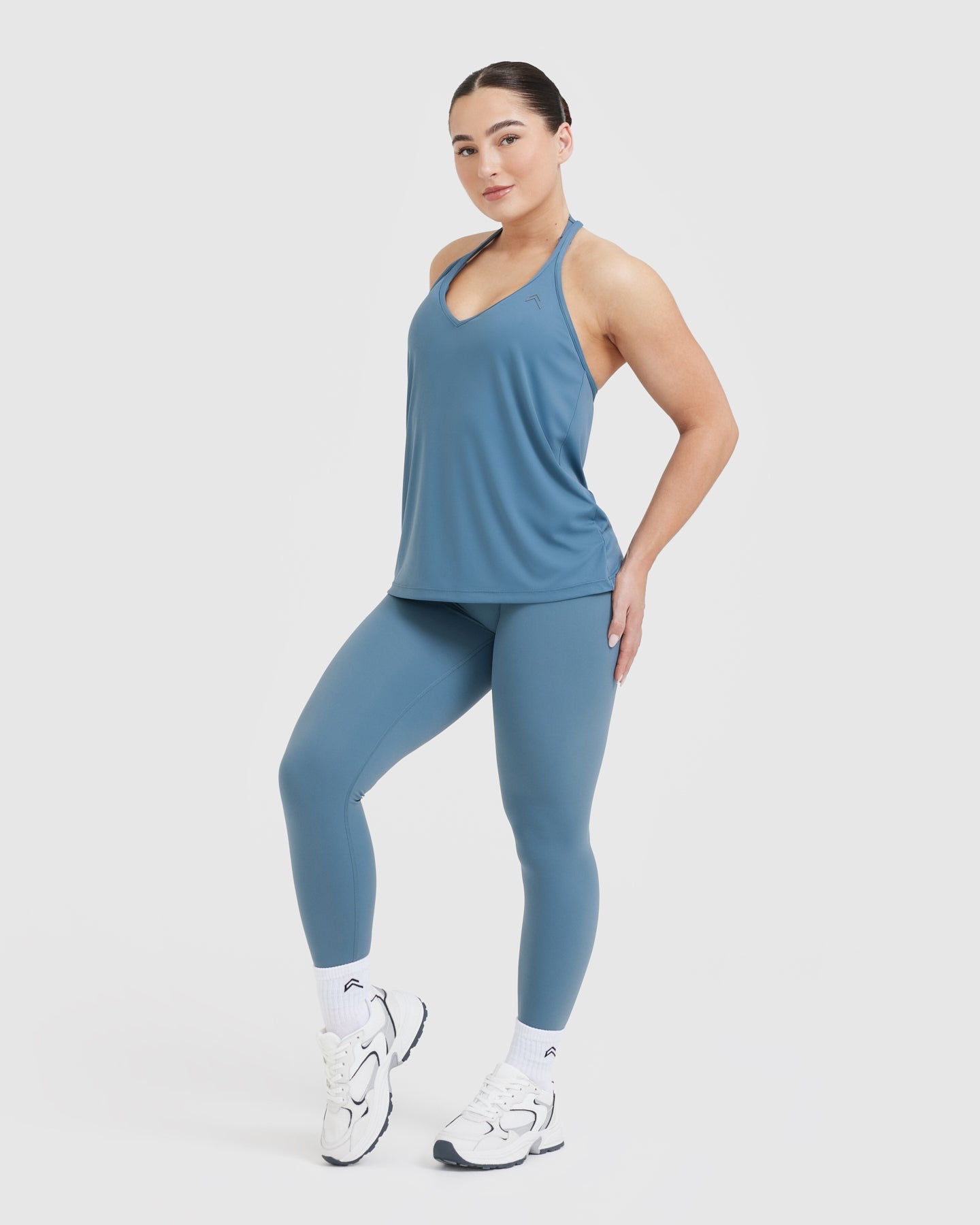 Go To Strappy Loose Vest | Moonstone Blue - Image 3
