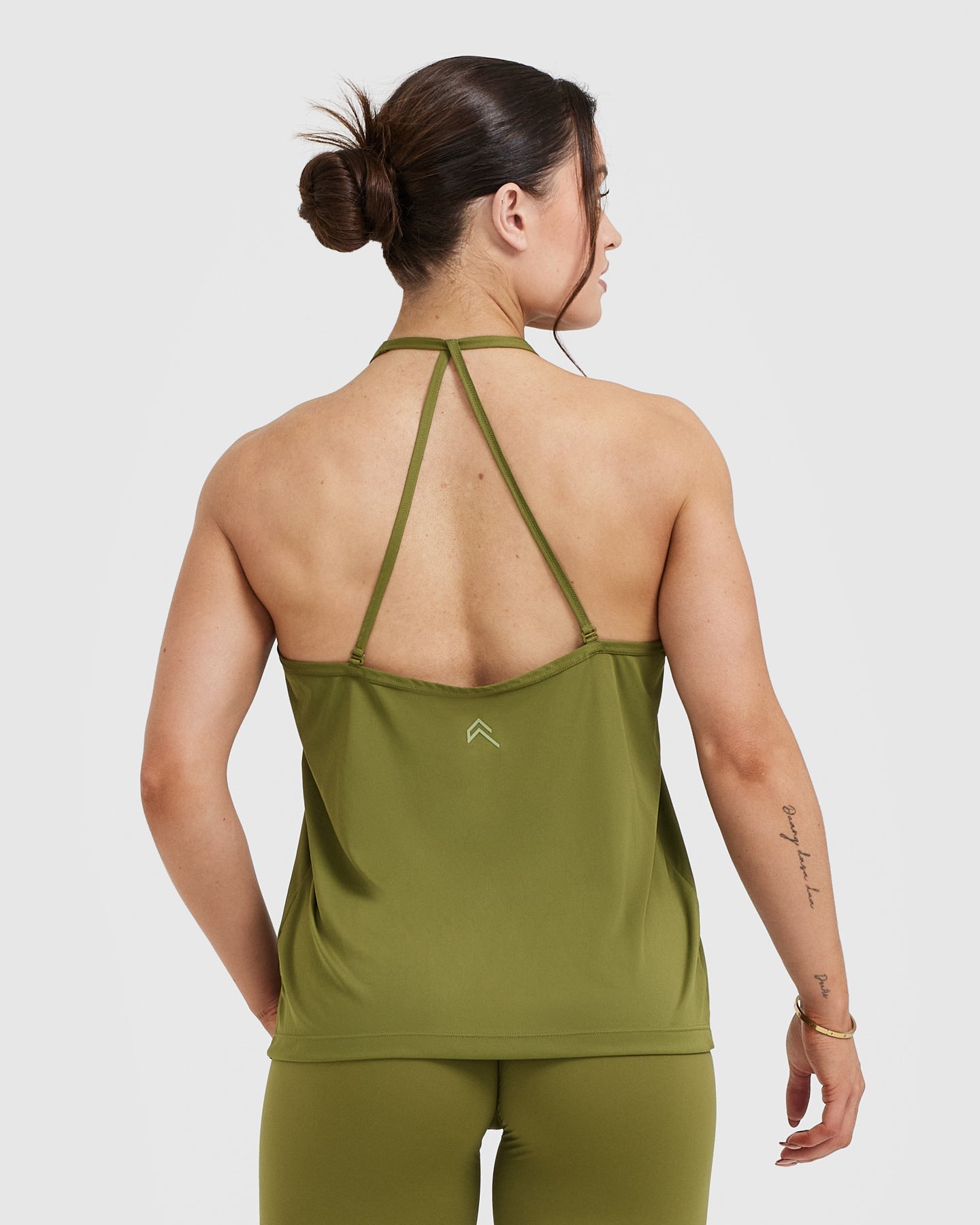 Go To Strappy Loose Vest | Olive Green - Image 2