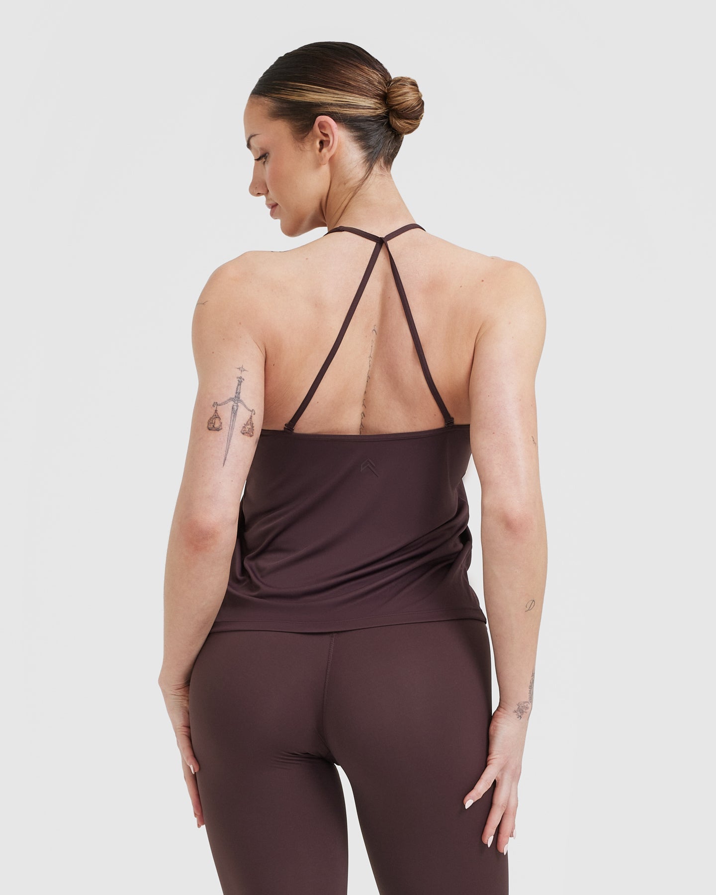 Go To Strappy Loose Vest | Plum Brown - Image 2