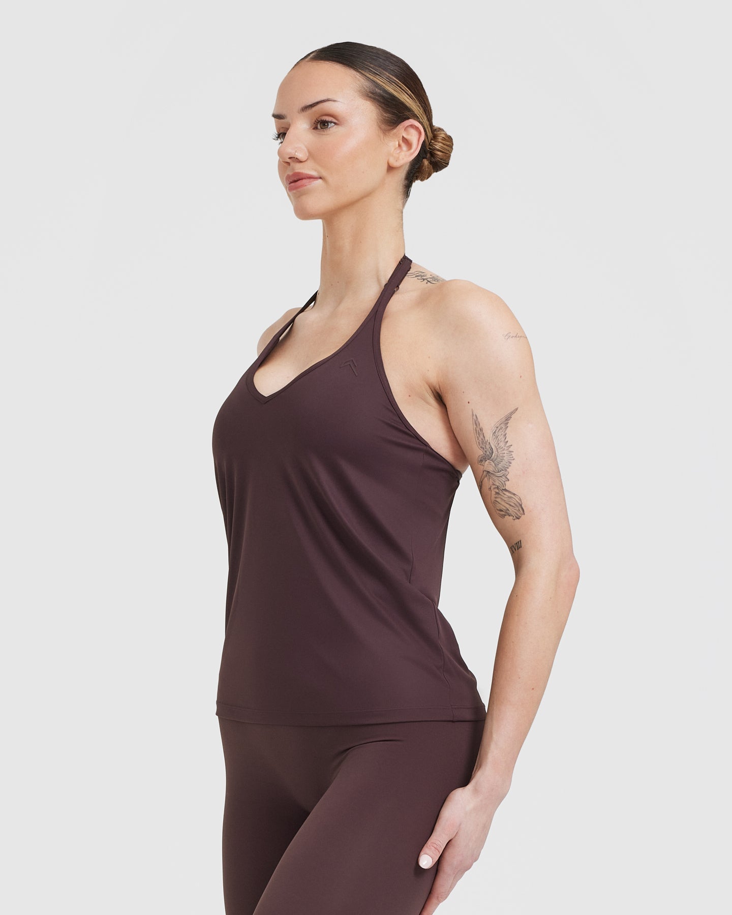 Go To Strappy Loose Vest | Plum Brown - Image 3