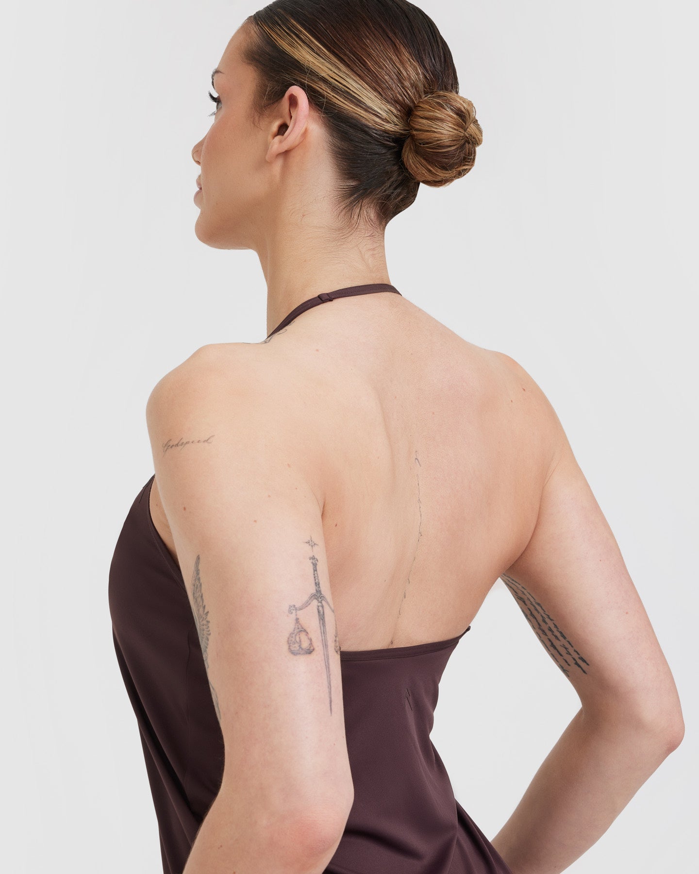 Go To Strappy Loose Vest | Plum Brown - Image 5