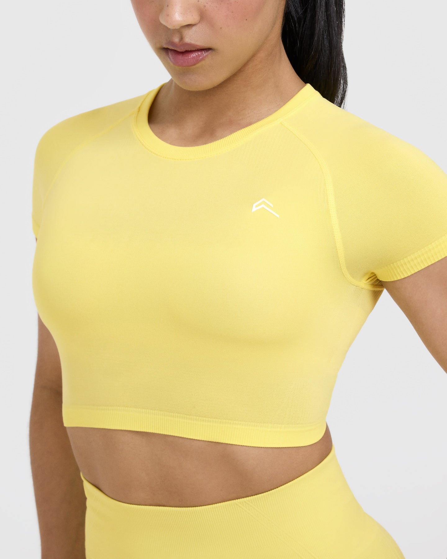 Go To Seamless Fitted Crop Top | Lemon Yellow - Image 5