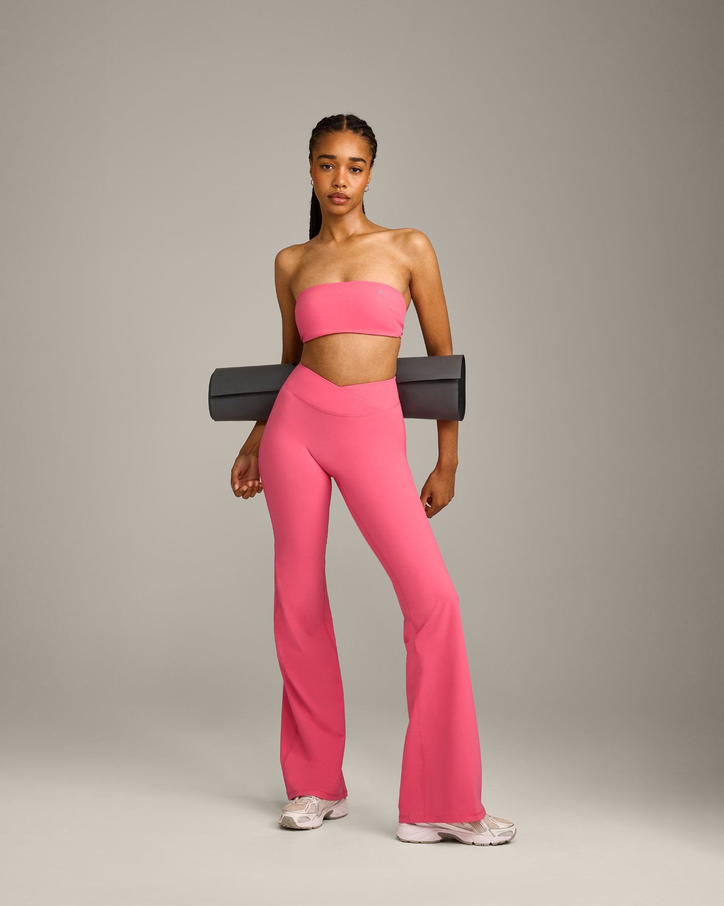 UnifiedMove Micro Bandeau Bralette with Reflective Logo | Hot Girl Pink - Image 3