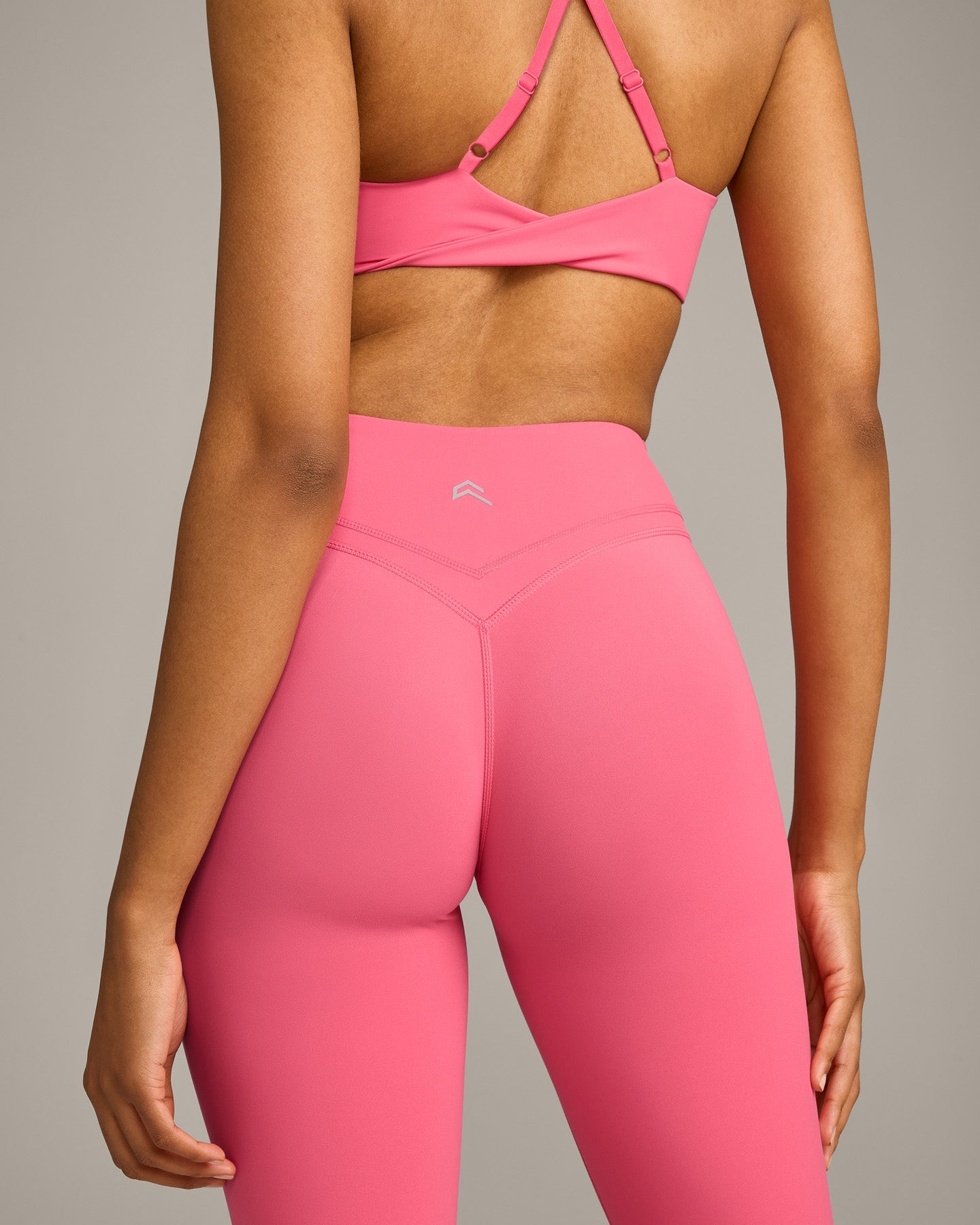 UnifiedMove Wrap Leggings with Reflective Logo | Hot Girl Pink - Image 4