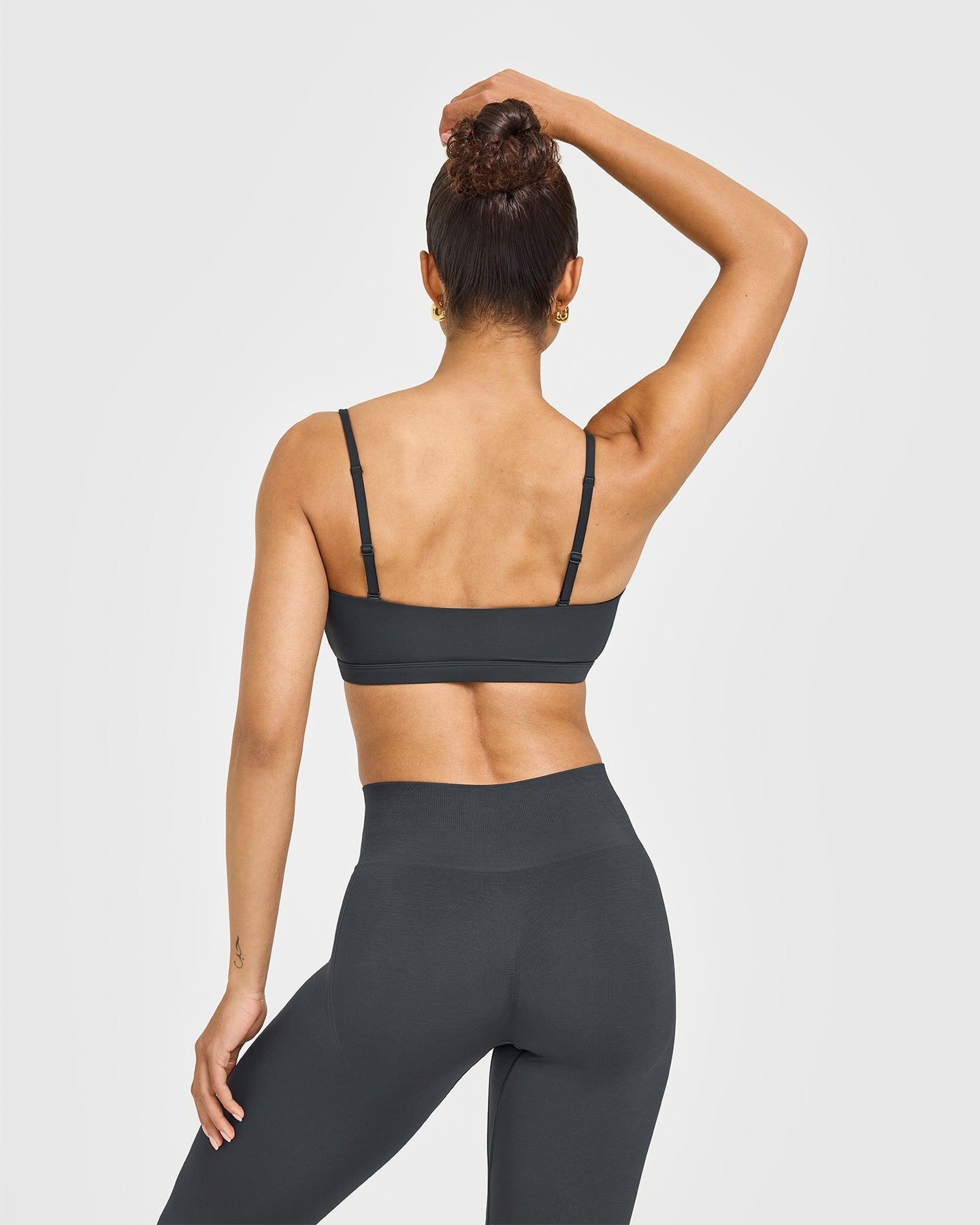 Alternative view of EasyLift Multi Way Bandeau Bralette with White Logo | Coal