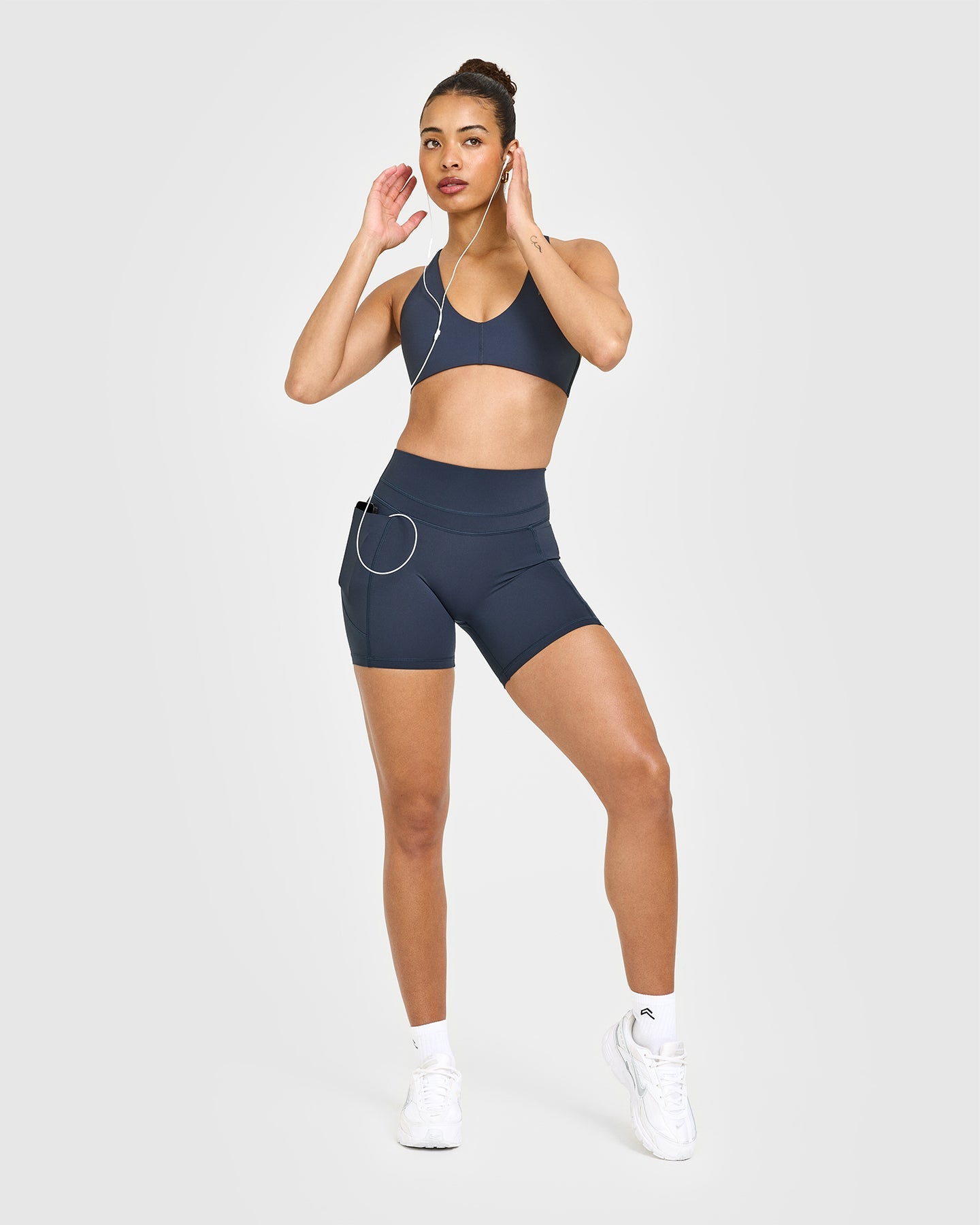 UnifiedMove High Waisted Pocket Shorts 6" | True Blue - Image 3
