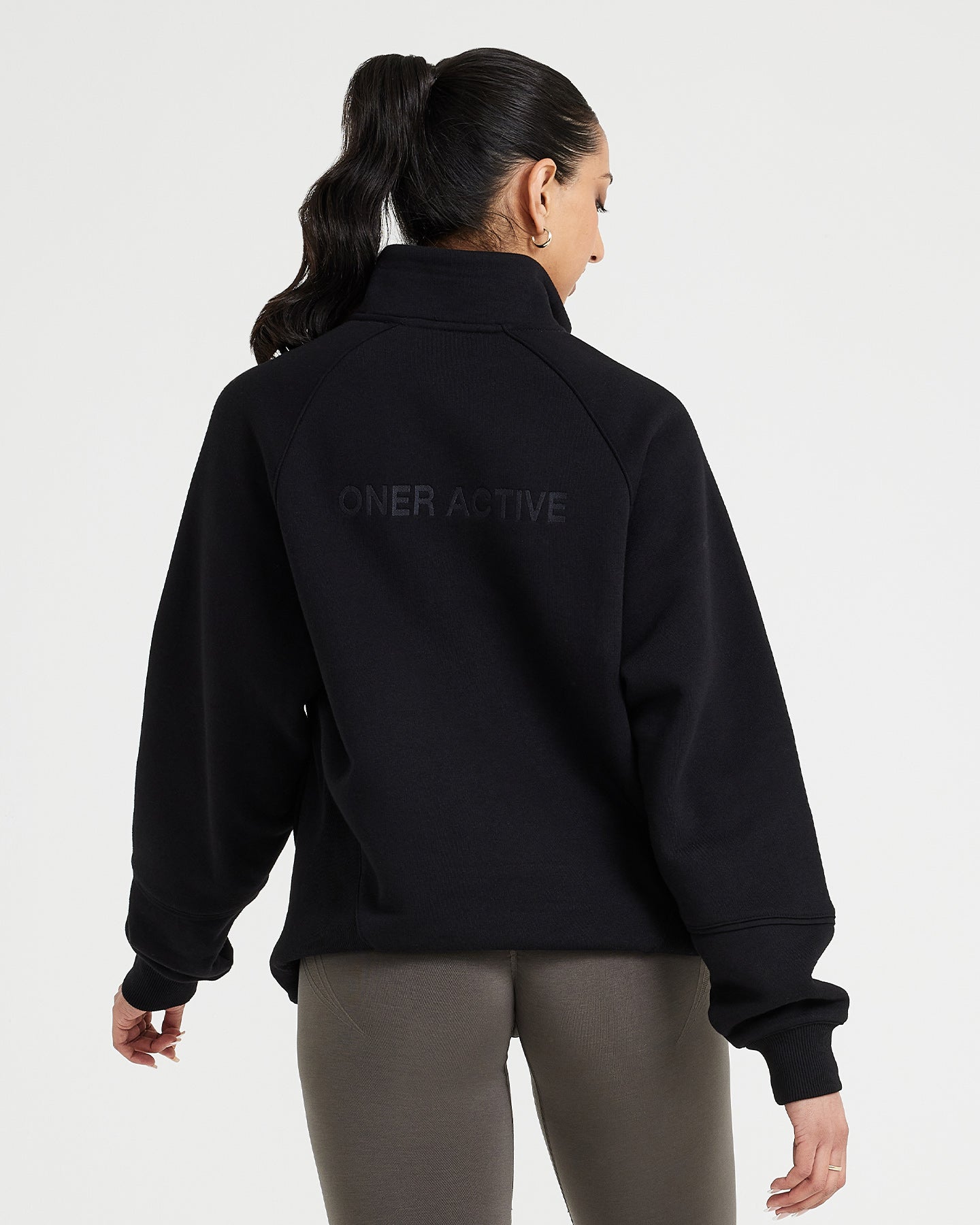 Alternative view of Classic Lounge 1/2 Zip Sweatshirt | Black