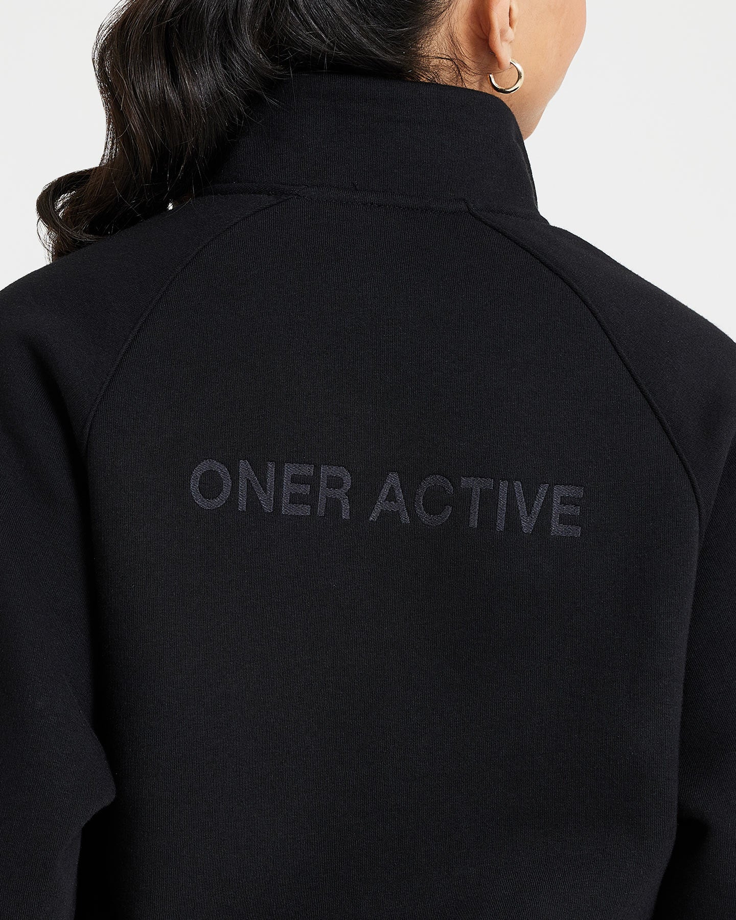Classic Lounge 1/2 Zip Sweatshirt | Black - Image 5
