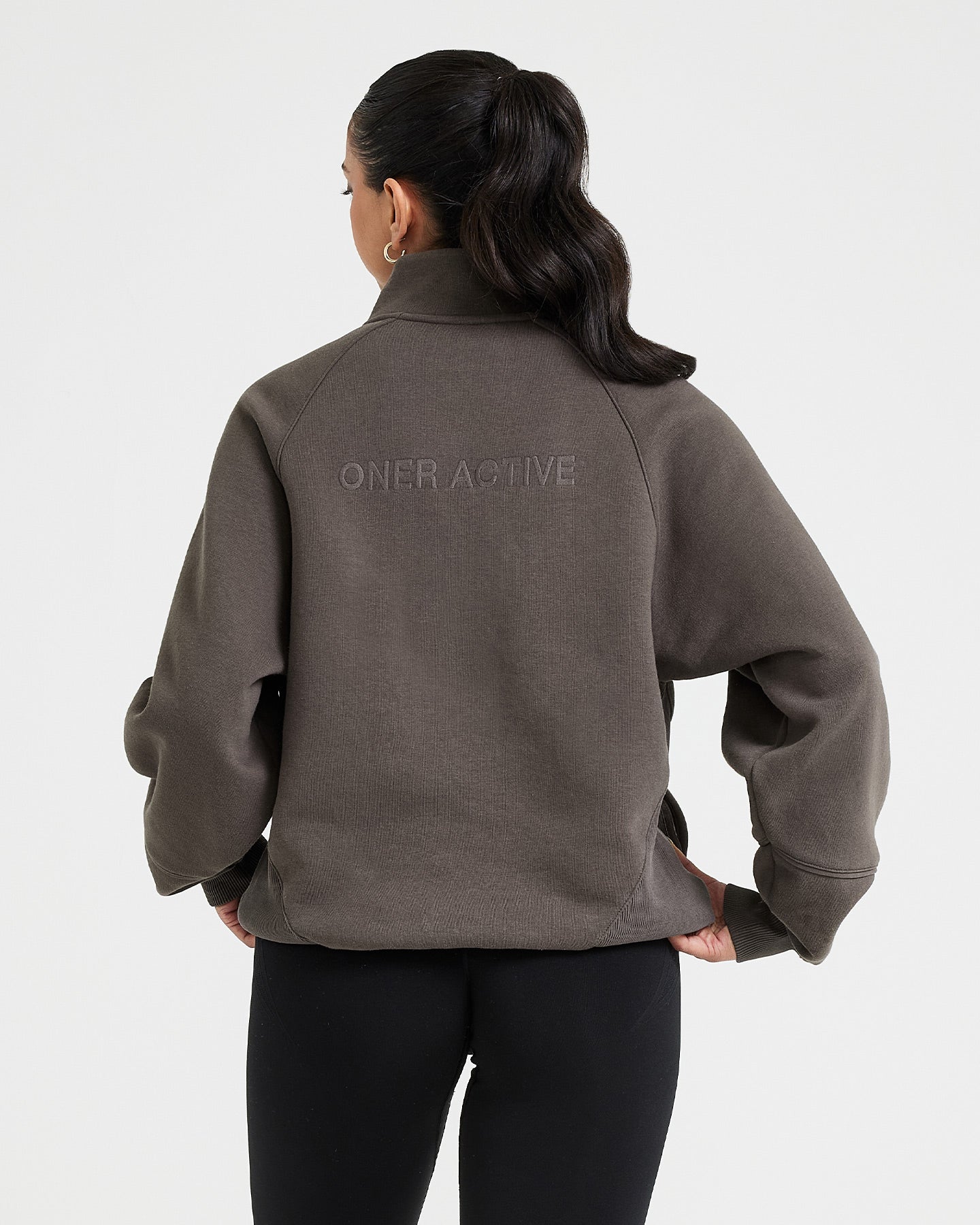 Alternative view of Classic Lounge 1/2 Zip Sweatshirt | Deep Taupe
