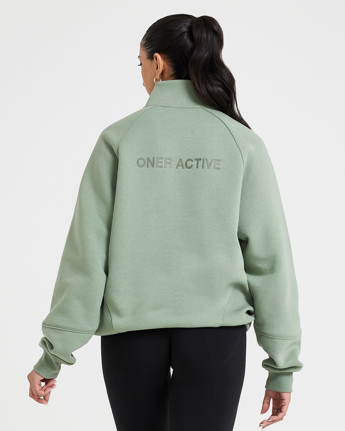 Alternative view of Classic Lounge 1/2 Zip Sweatshirt | Sage