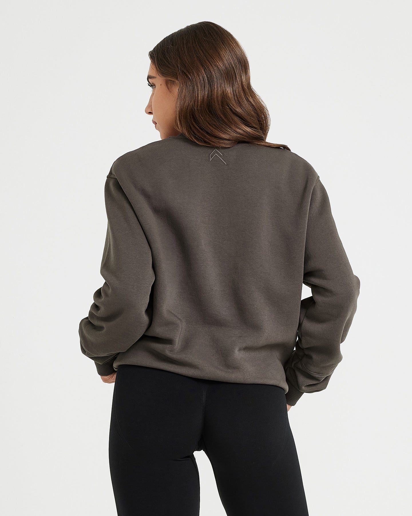 Alternative view of Classic Lounge Oversized Crew Neck | Deep Taupe