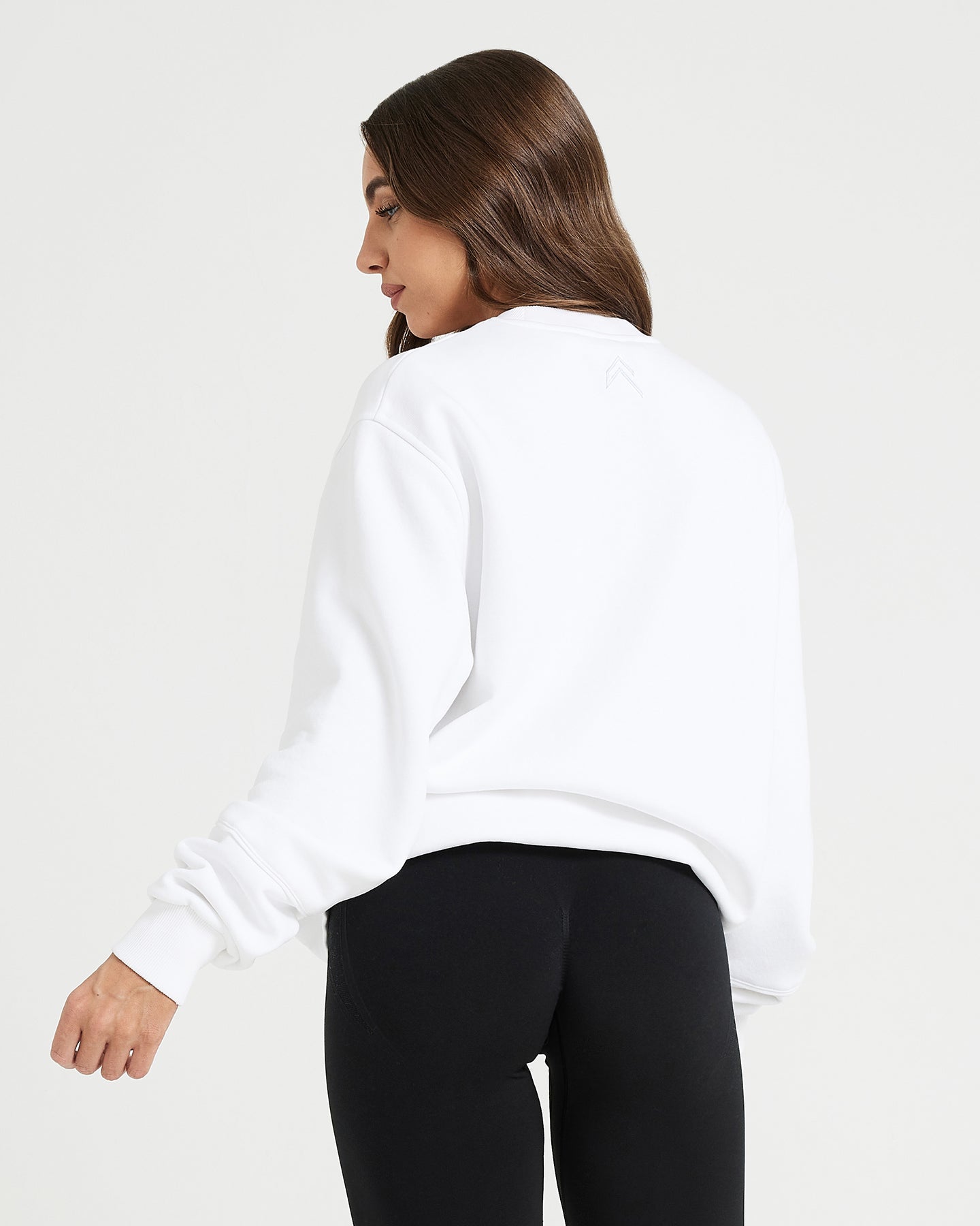 Alternative view of Classic Lounge Oversized Crew Neck | White
