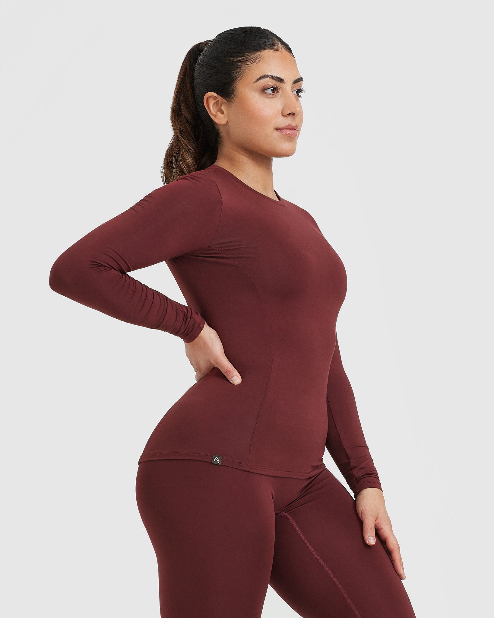 Mellow Soft Long Sleeve Top | Mulled Wine - Image 3