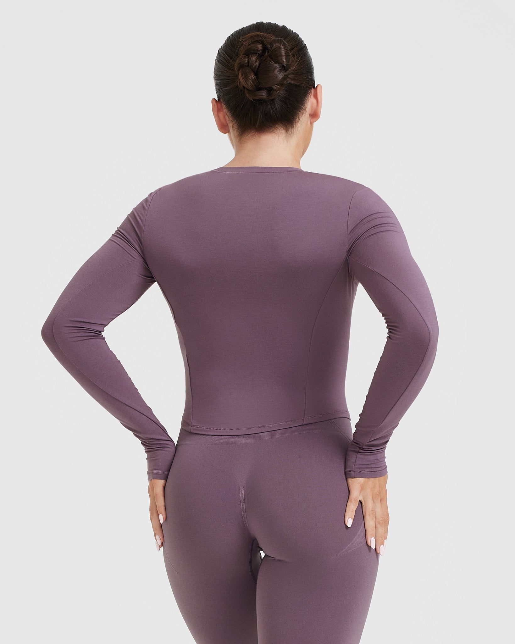 Alternative view of Mellow Soft Mid Long Sleeve Top | Vintage Purple