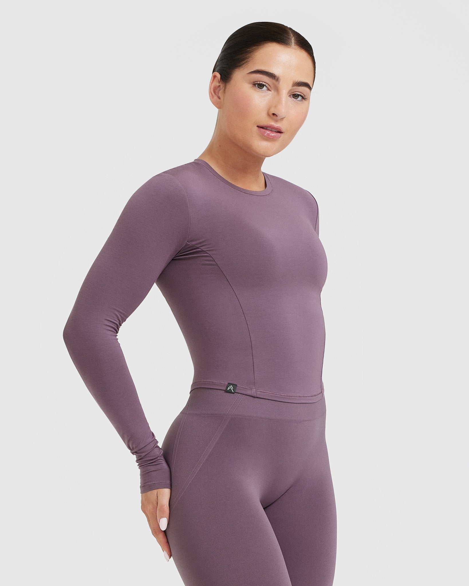 Mellow Soft Mid Long Sleeve Top | Vintage Purple - Image 3