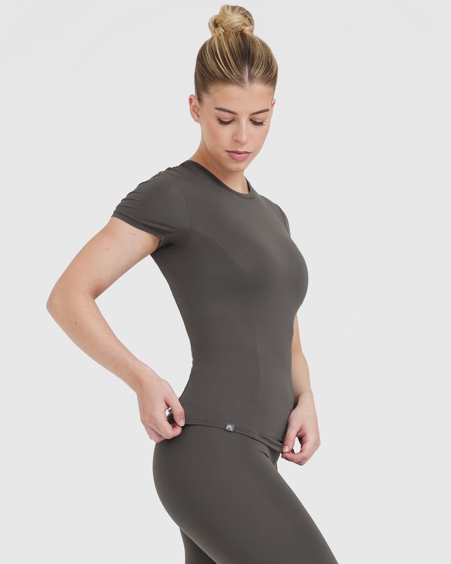 Mellow Soft Short Sleeve T-Shirt | Deep Taupe - Image 3